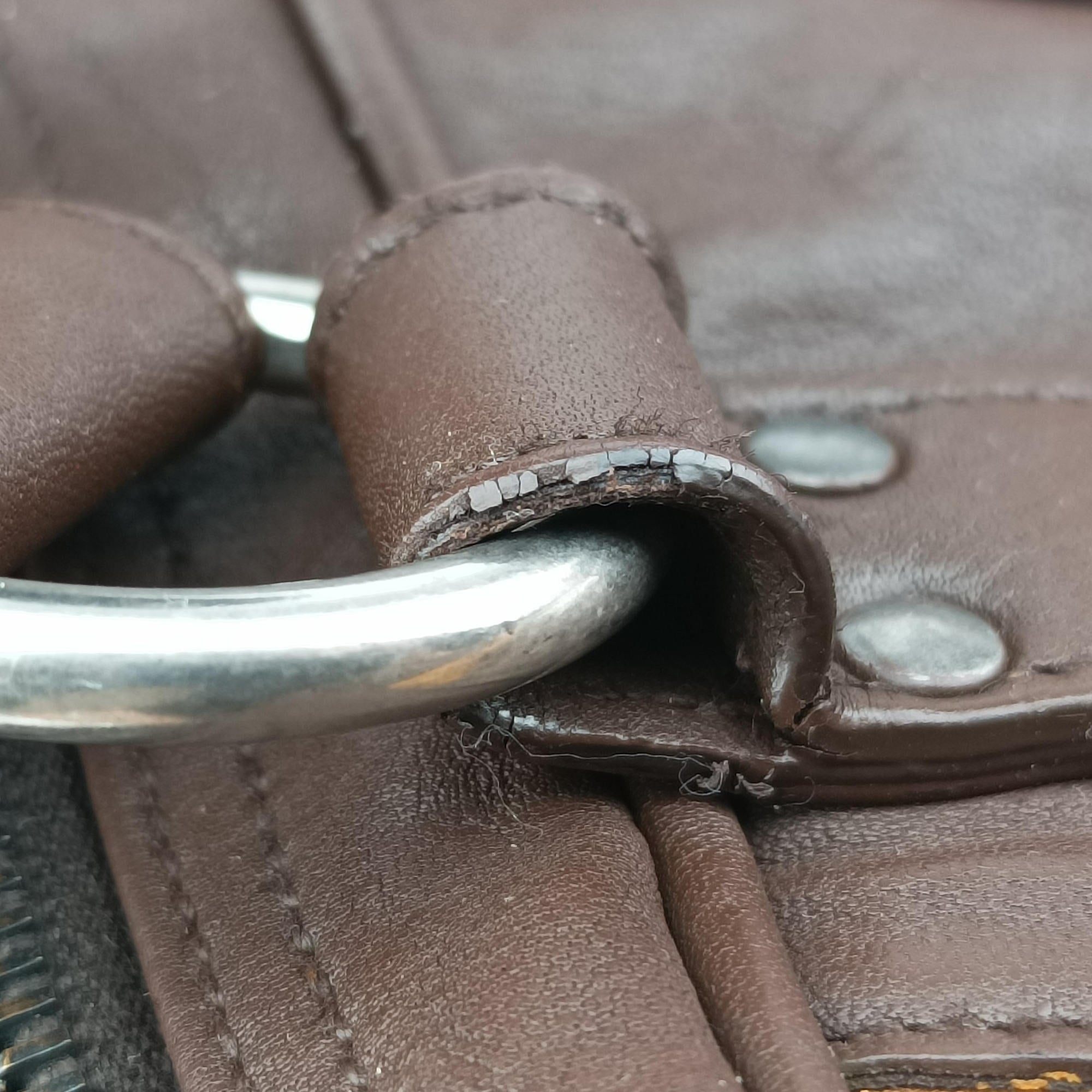 Pre-owned Christian Dior Gaucho Brown Leather  handbag | stylenewstar
