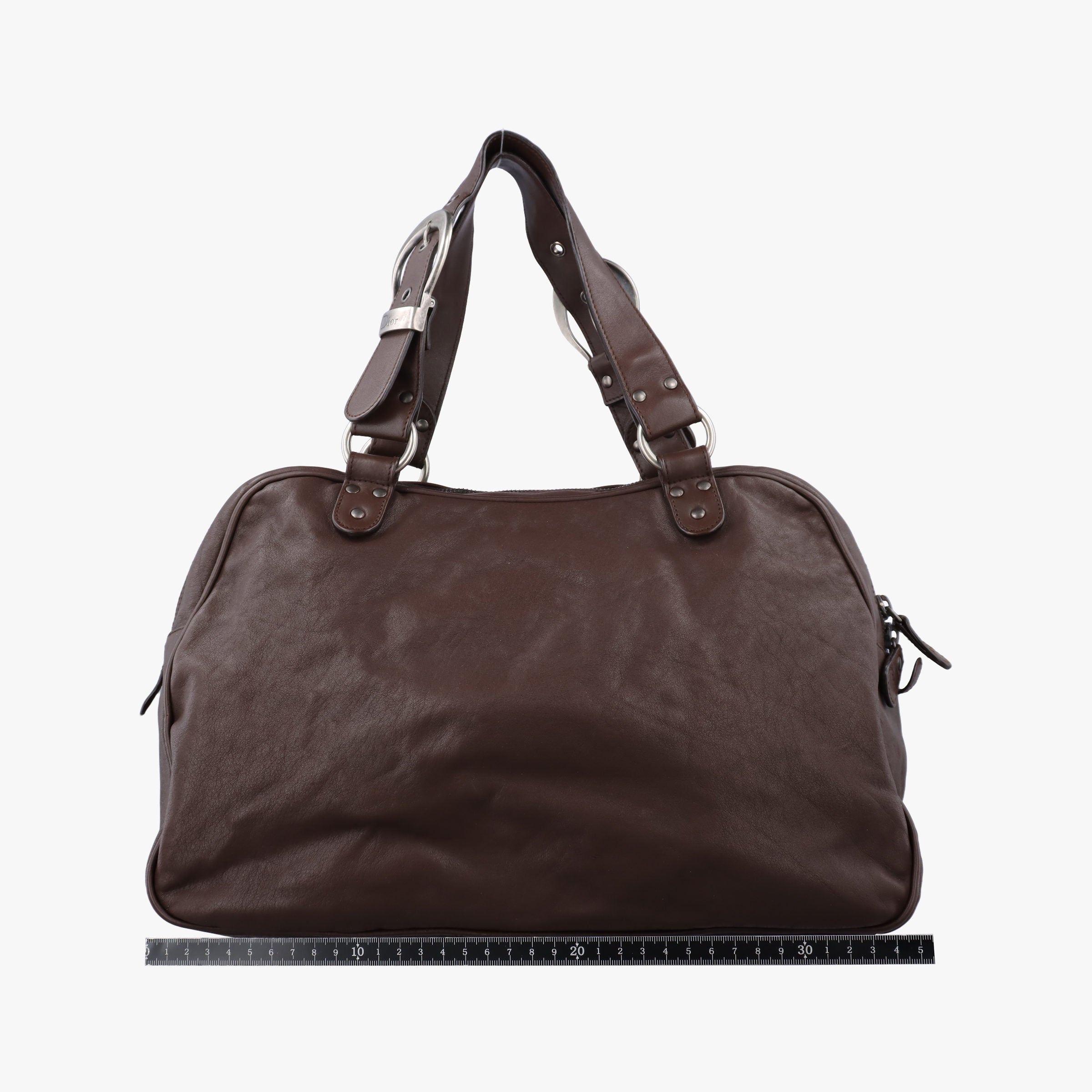 Pre-owned Christian Dior Gaucho Brown Leather  handbag | stylenewstar