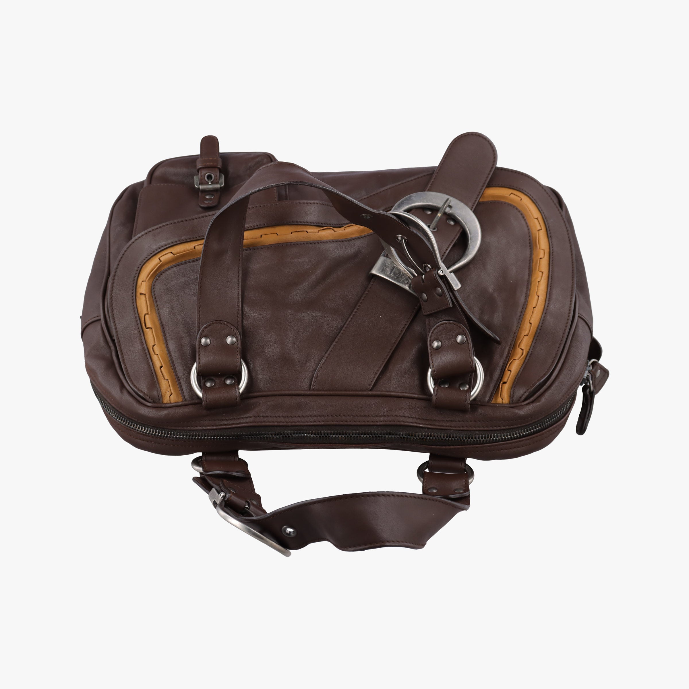 Pre-owned Christian Dior Gaucho Brown Leather  handbag | stylenewstar
