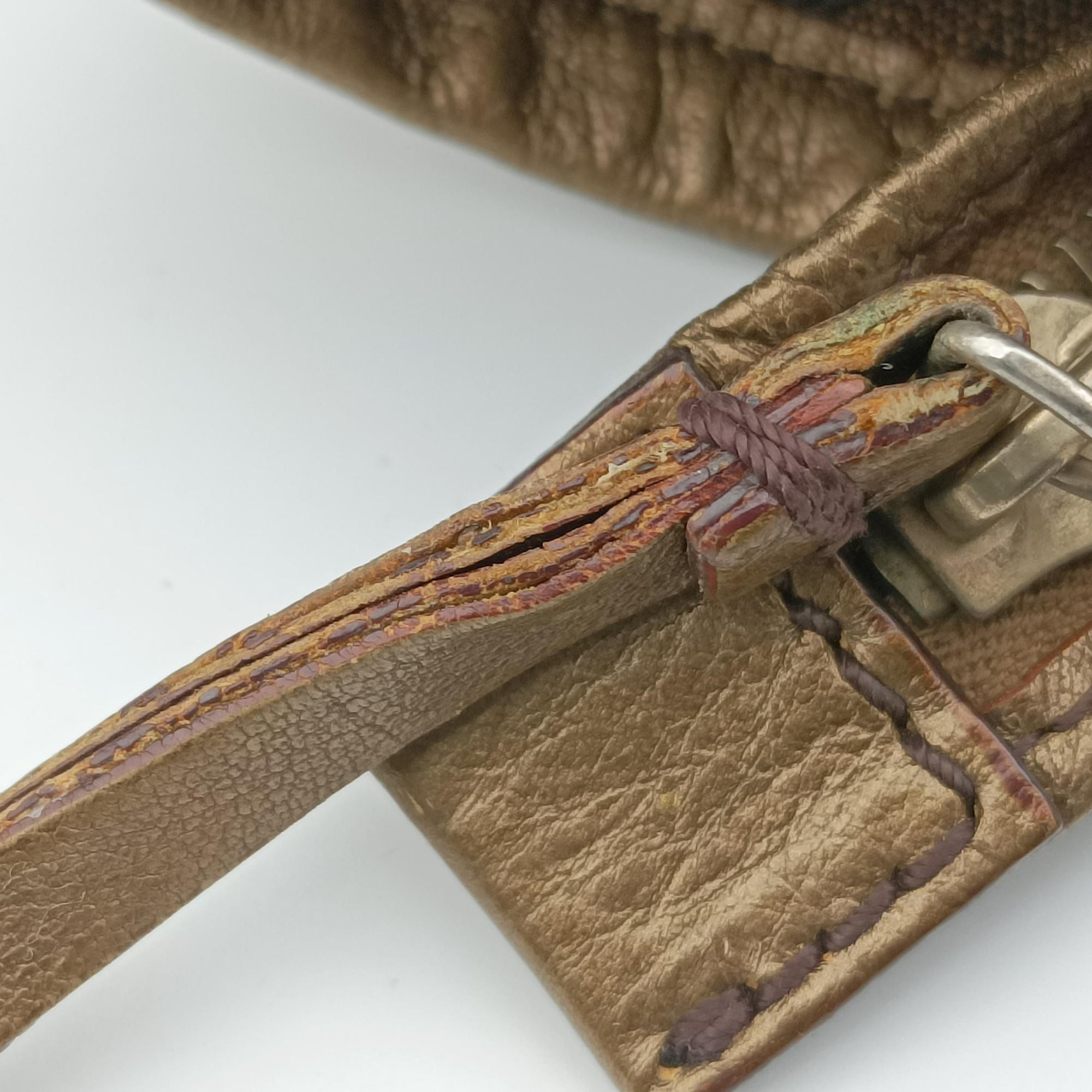 Pre-owned Fendi Zucca Large Chef Brown canvas×leather 8BH186 shoulderbag | stylenewstar