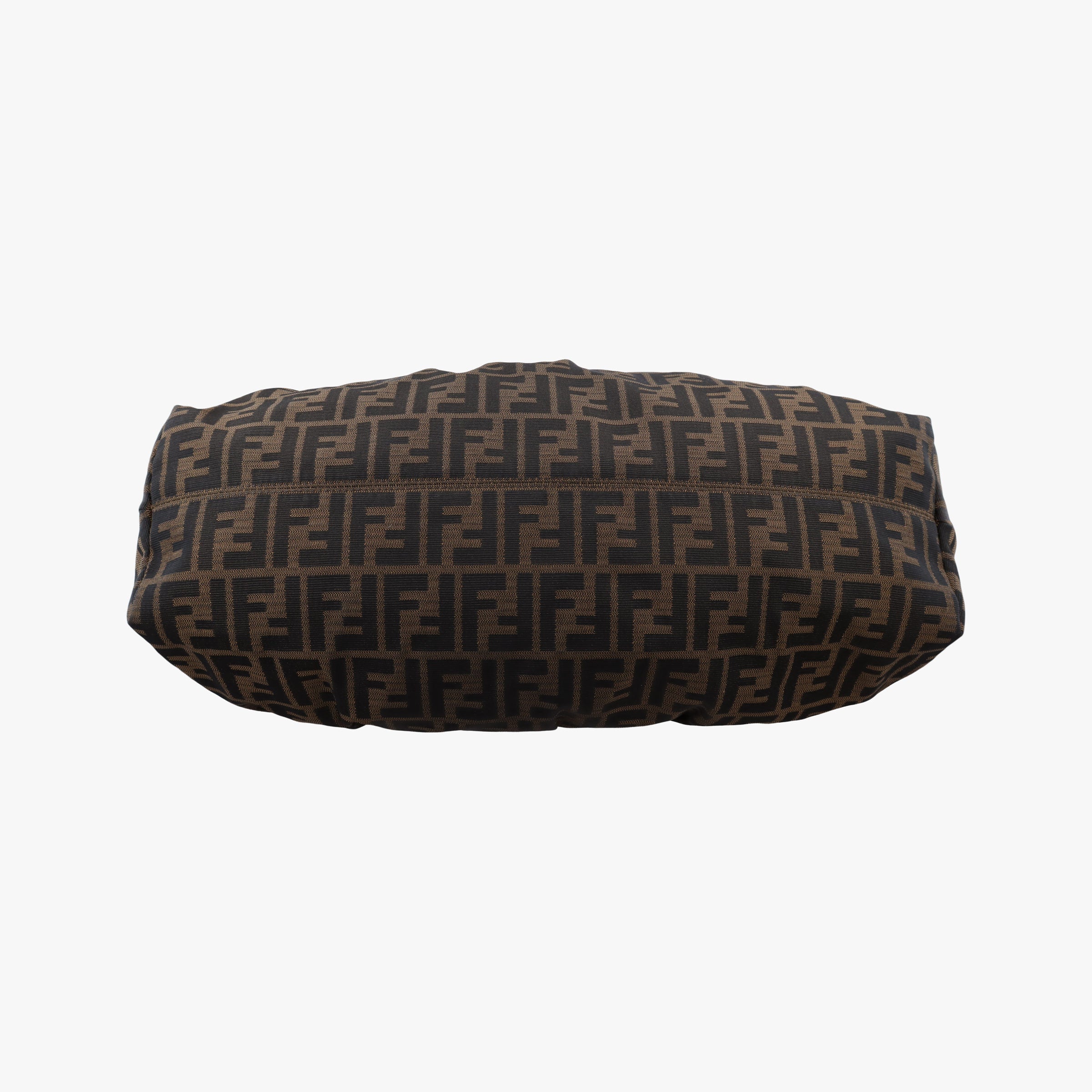 Pre-owned Fendi Zucca Large Chef Brown canvas×leather 8BH186 shoulderbag | stylenewstar