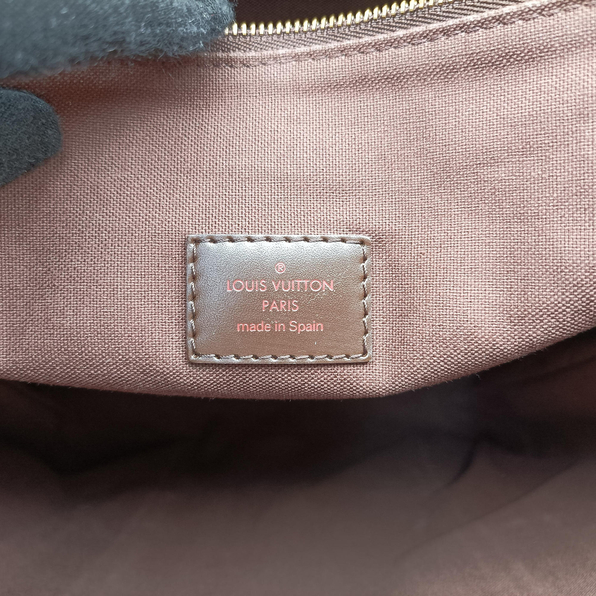 Pre-owned Louis Vuitton Cabas Bobur EBENE Damier Canvas N52006 handbag | stylenewstar