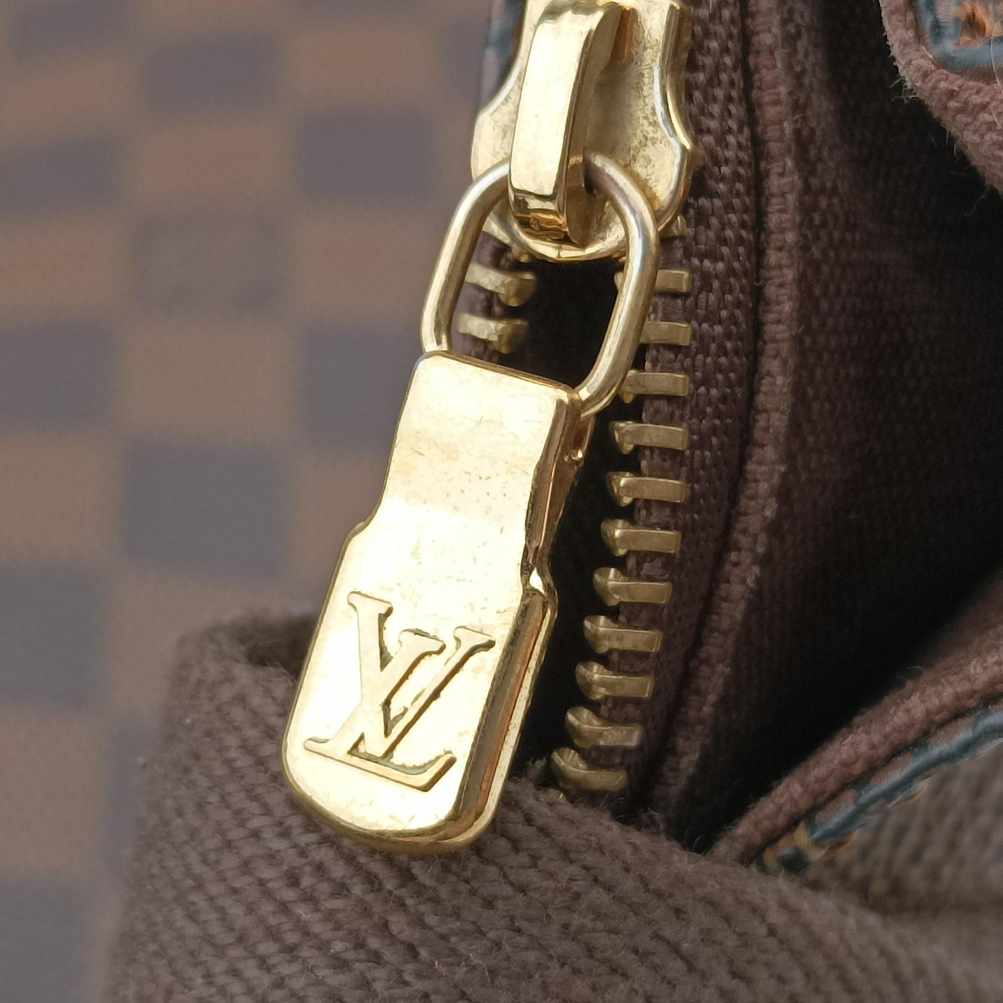 Pre-owned Louis Vuitton Cabas Bobur EBENE Damier Canvas N52006 handbag | stylenewstar