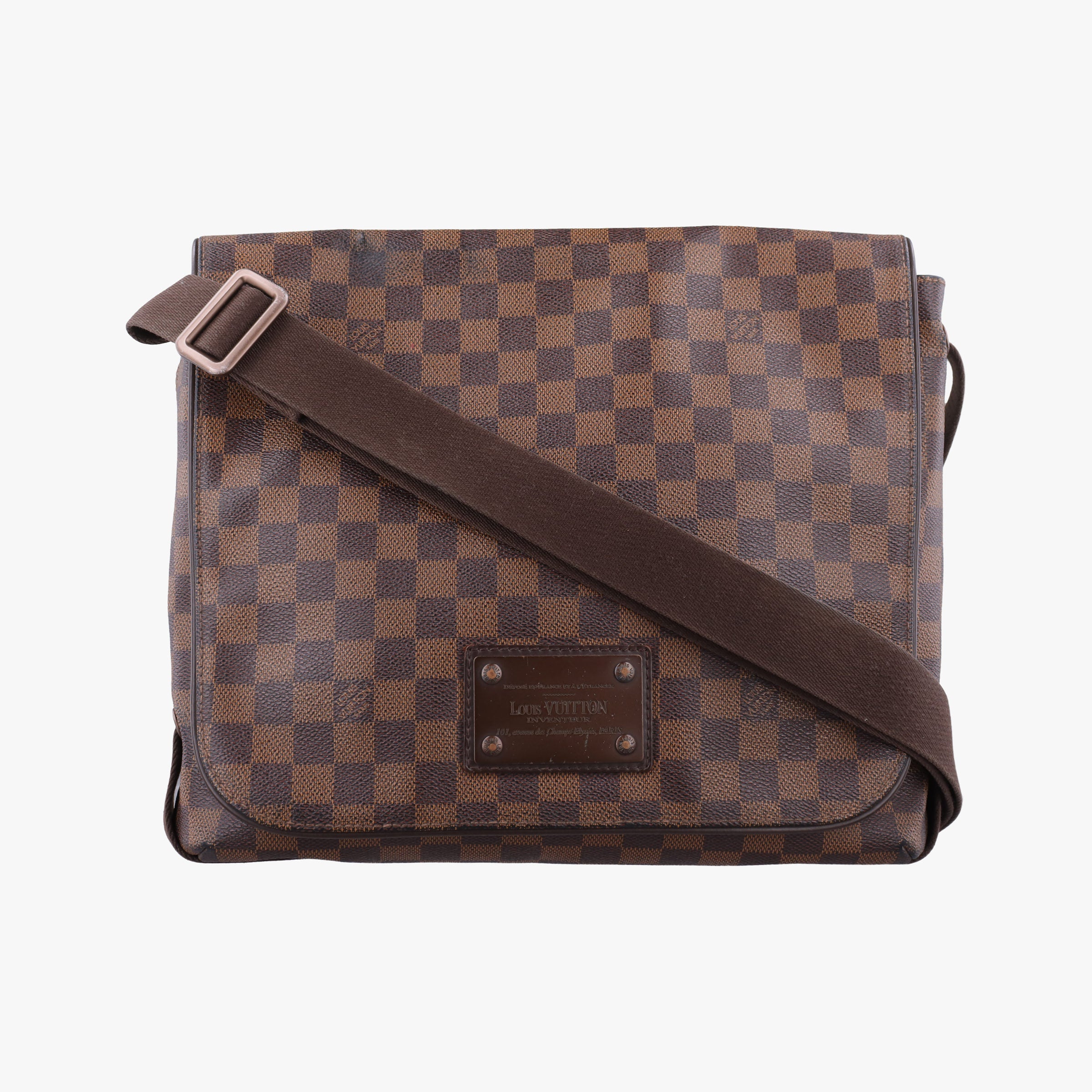 Pre-owned Louis Vuitton BROOKLYN MM EBENE Damier Canvas N51211 shoulderbag | stylenewstar
