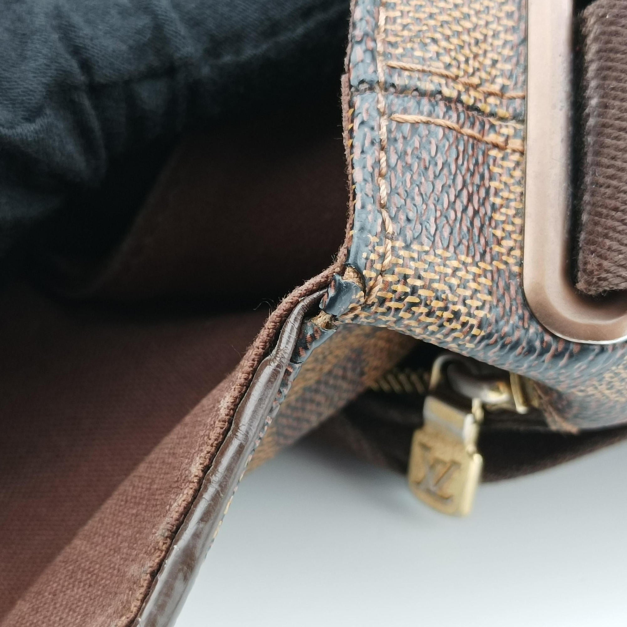 Pre-owned Louis Vuitton BROOKLYN MM EBENE Damier Canvas N51211 shoulderbag | stylenewstar