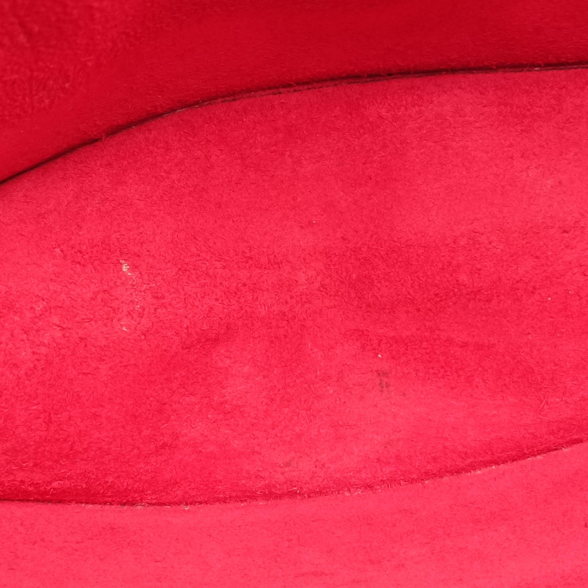 Pre-owned Yves Saint Laurent BETTY Red Leather 314515 shoulderbag | stylenewstar
