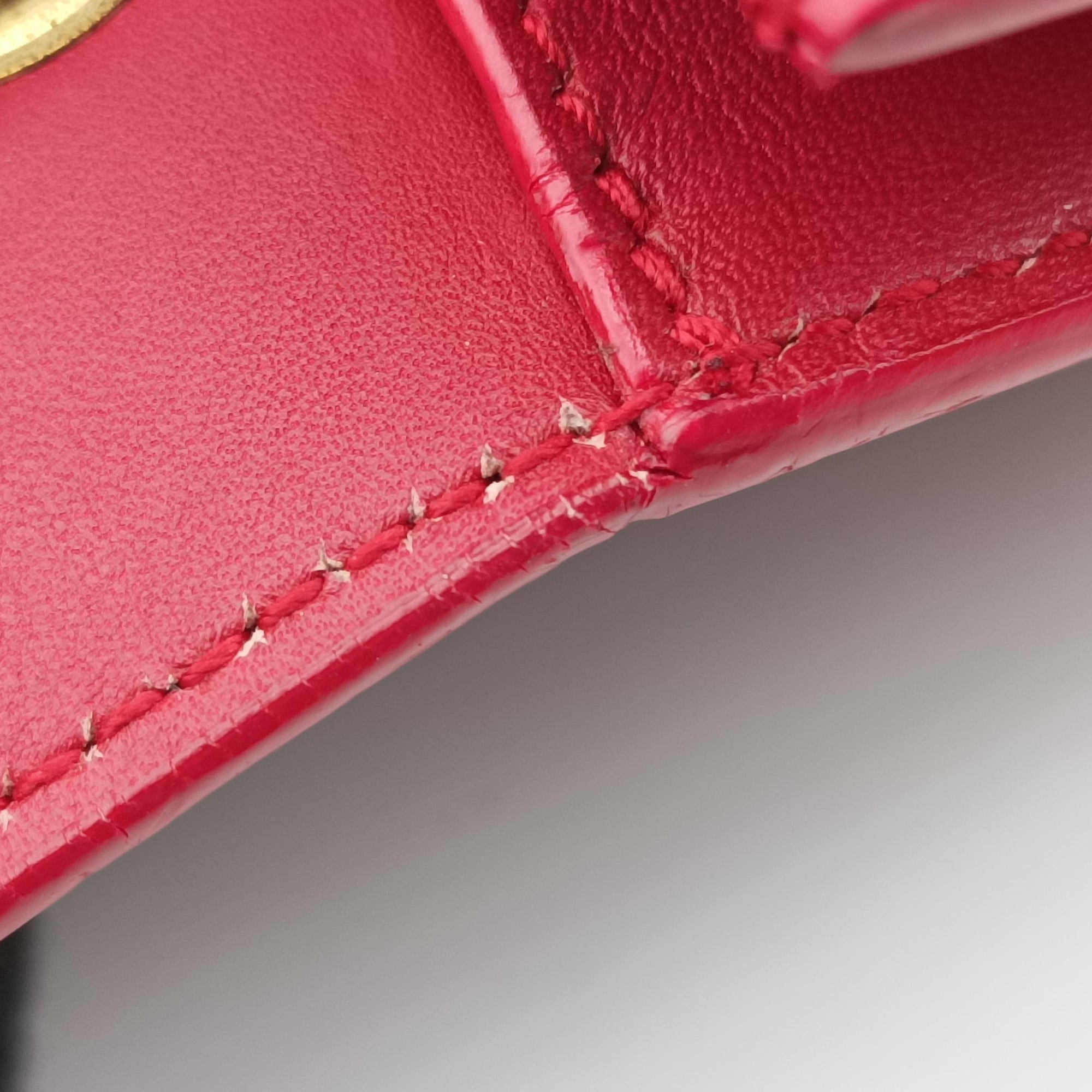 Pre-owned Yves Saint Laurent BETTY Red Leather 314515 shoulderbag | stylenewstar