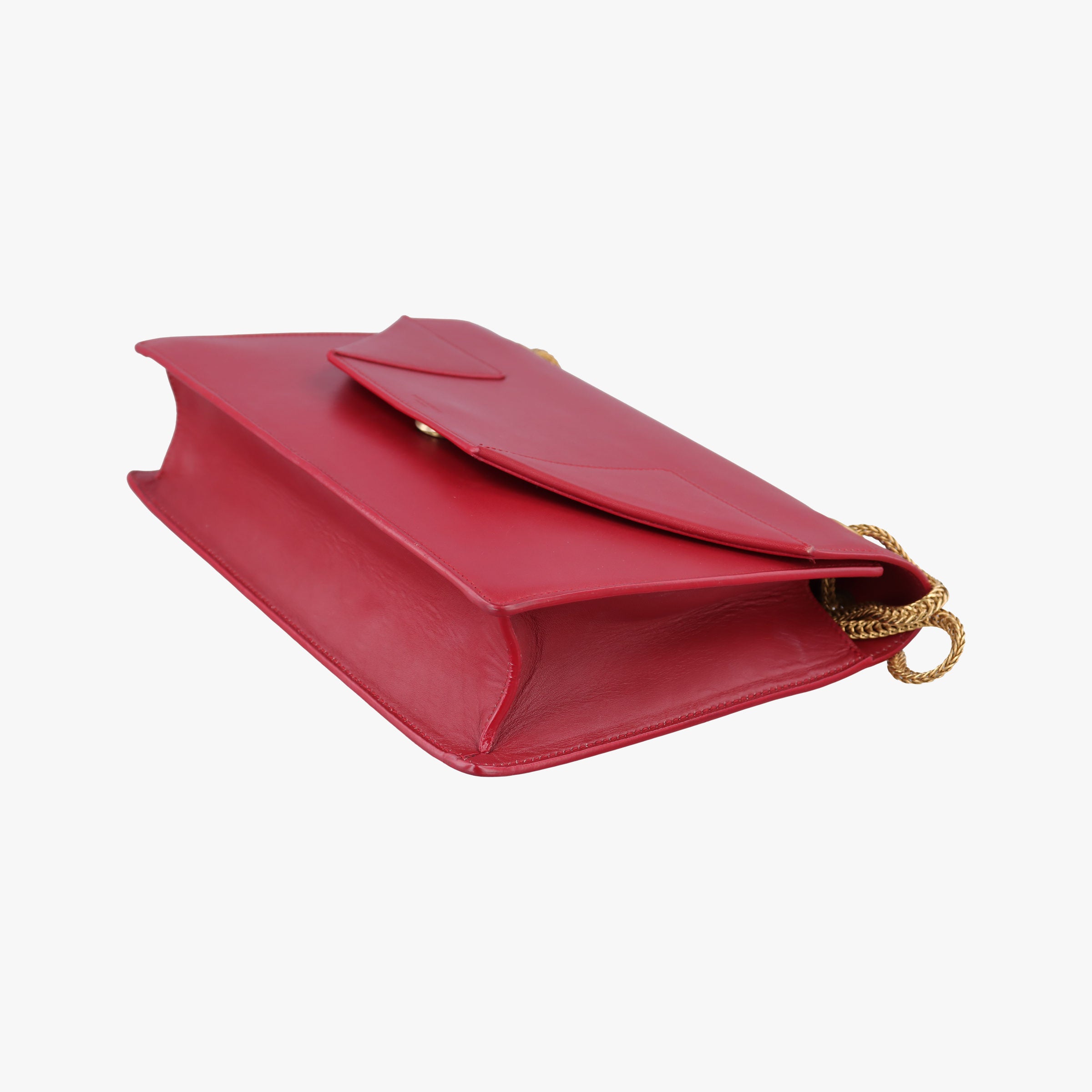 Pre-owned Yves Saint Laurent BETTY Red Leather 314515 shoulderbag | stylenewstar