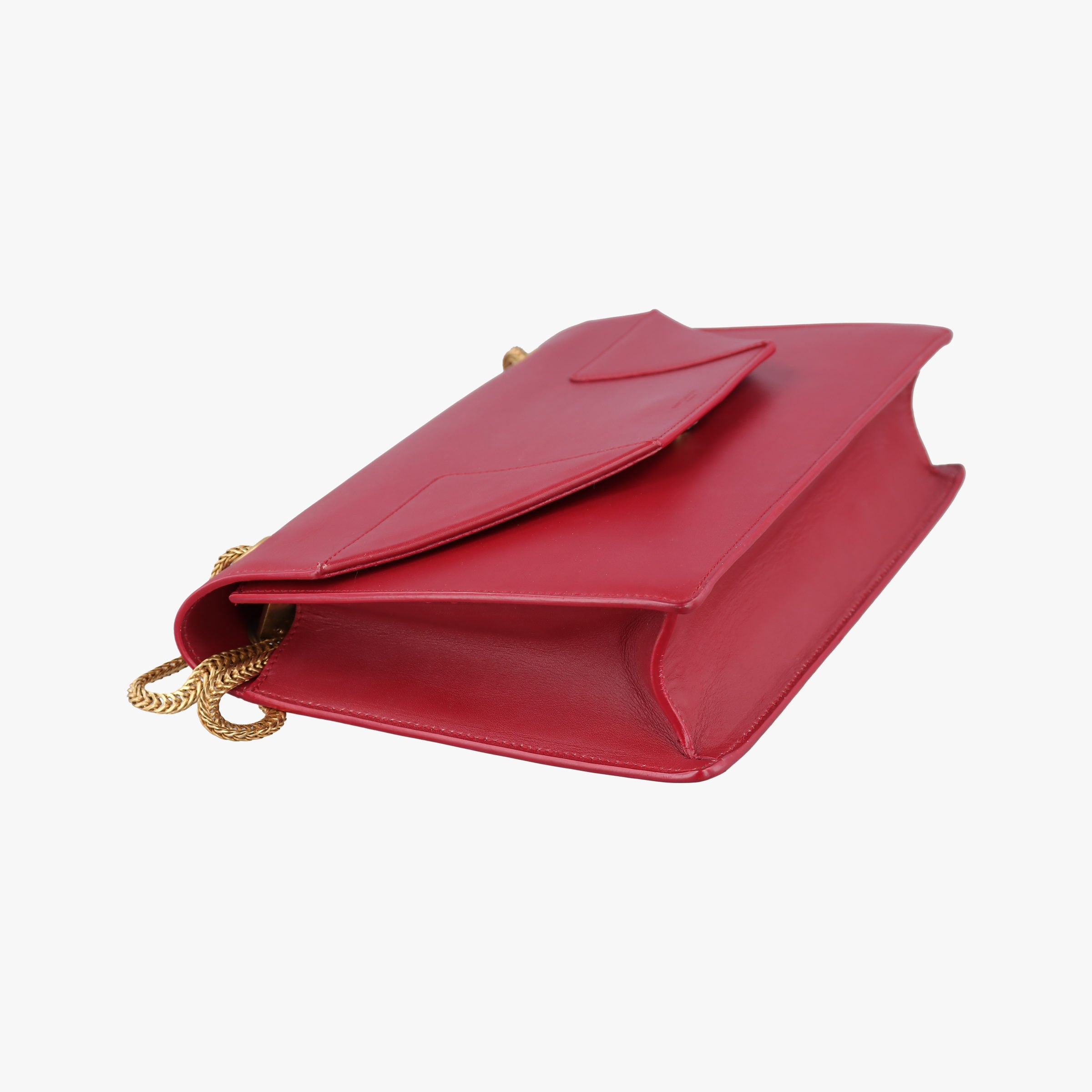 Pre-owned Yves Saint Laurent BETTY Red Leather 314515 shoulderbag | stylenewstar