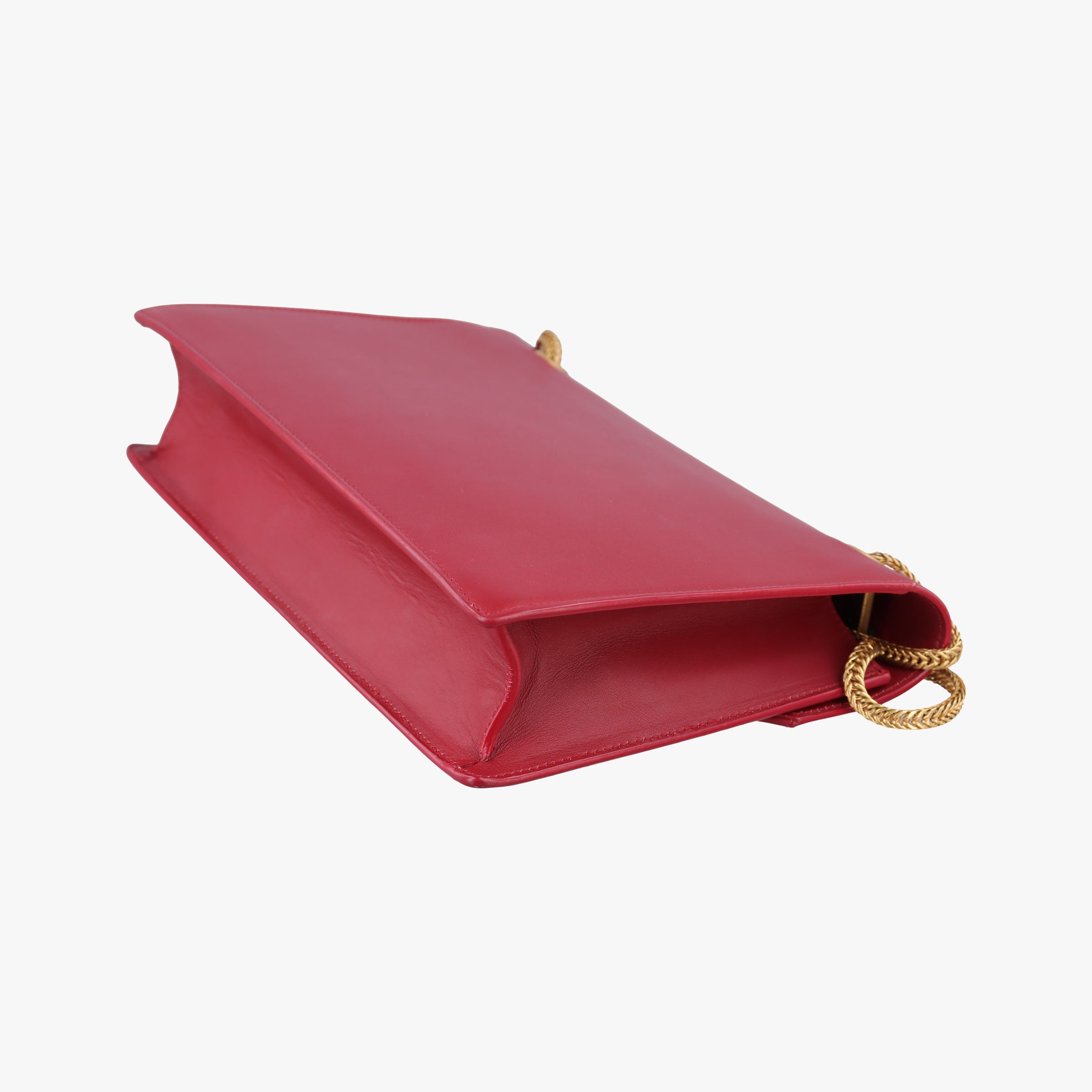 Pre-owned Yves Saint Laurent BETTY Red Leather 314515 shoulderbag | stylenewstar