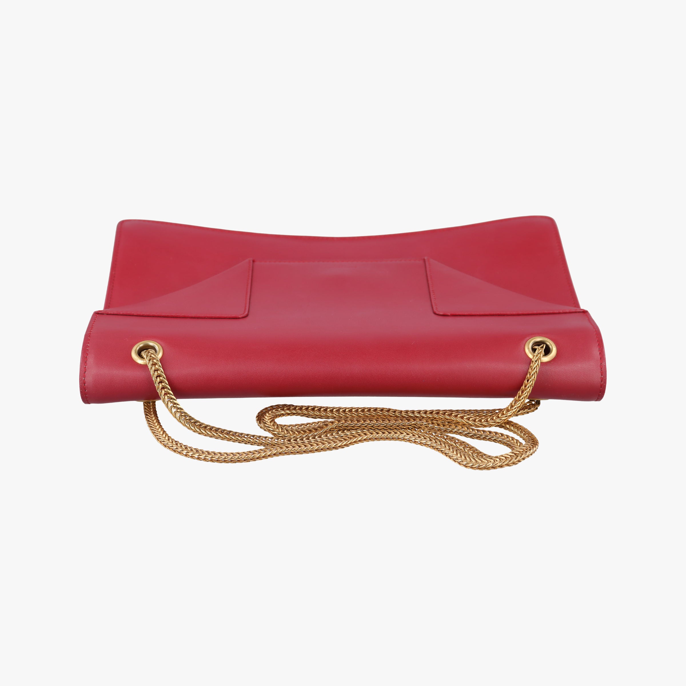Pre-owned Yves Saint Laurent BETTY Red Leather 314515 shoulderbag | stylenewstar