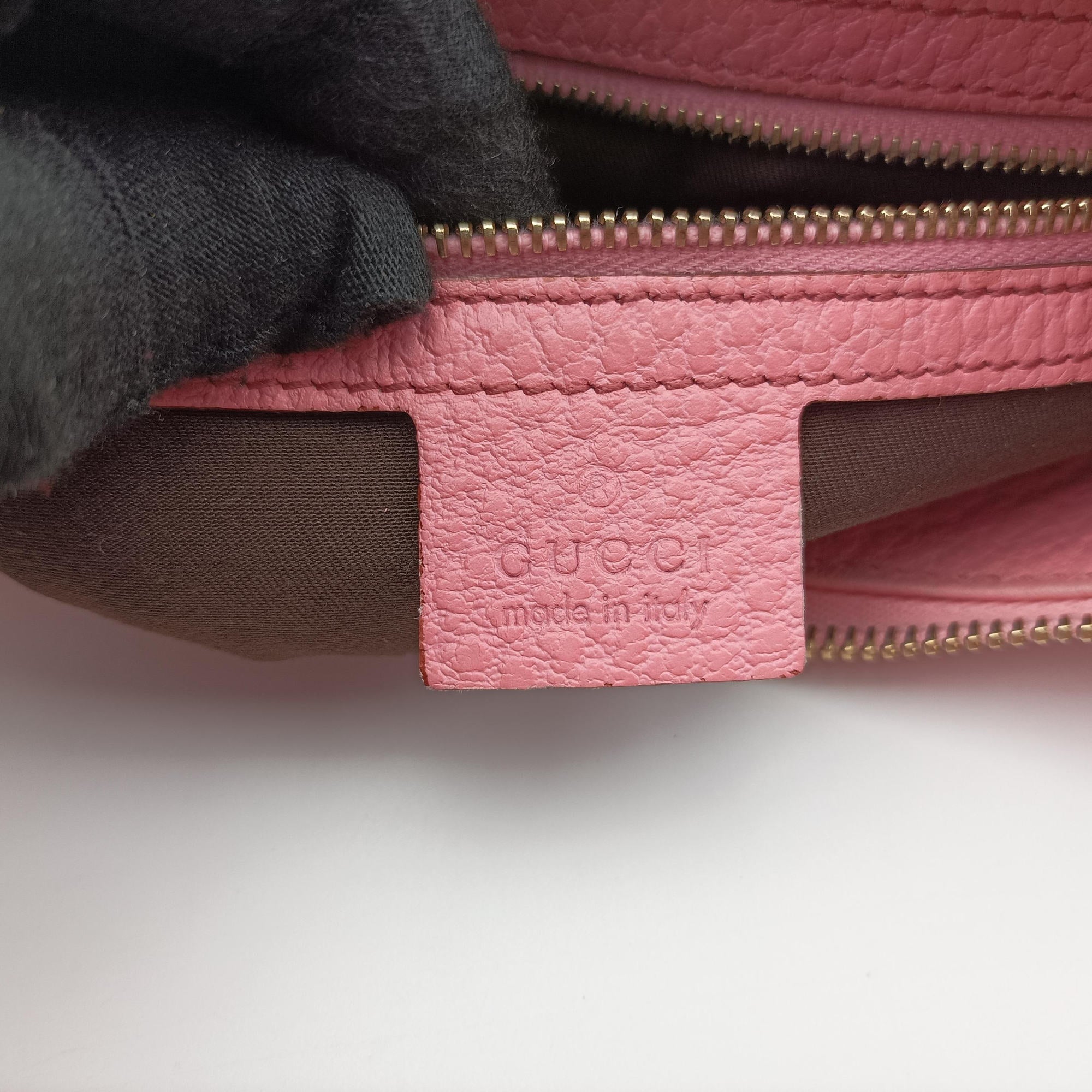 Pre-owned Gucci Bamboo Ring Hobo Pink Leather 137577 shoulderbag | stylenewstar
