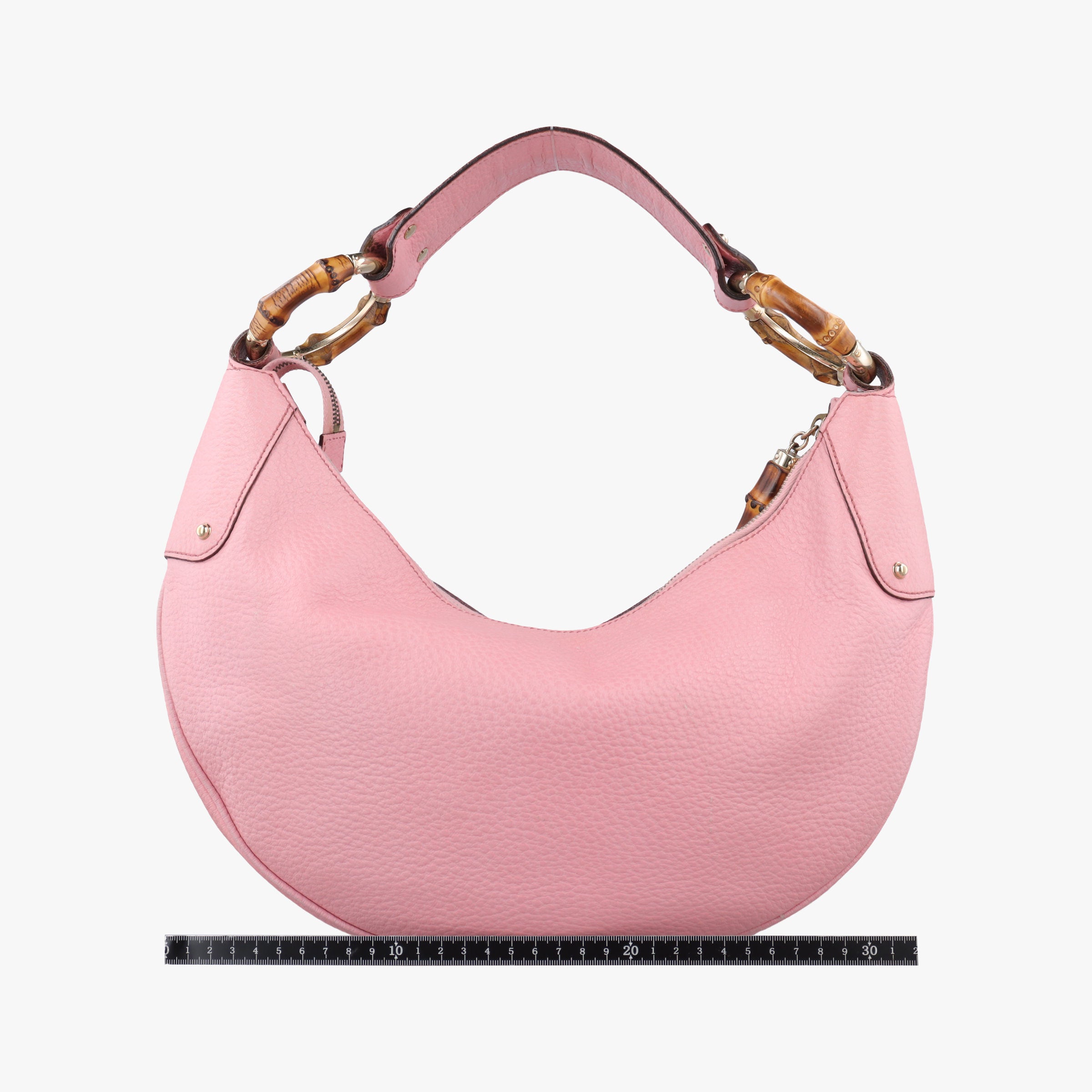 Pre-owned Gucci Bamboo Ring Hobo Pink Leather 137577 shoulderbag | stylenewstar