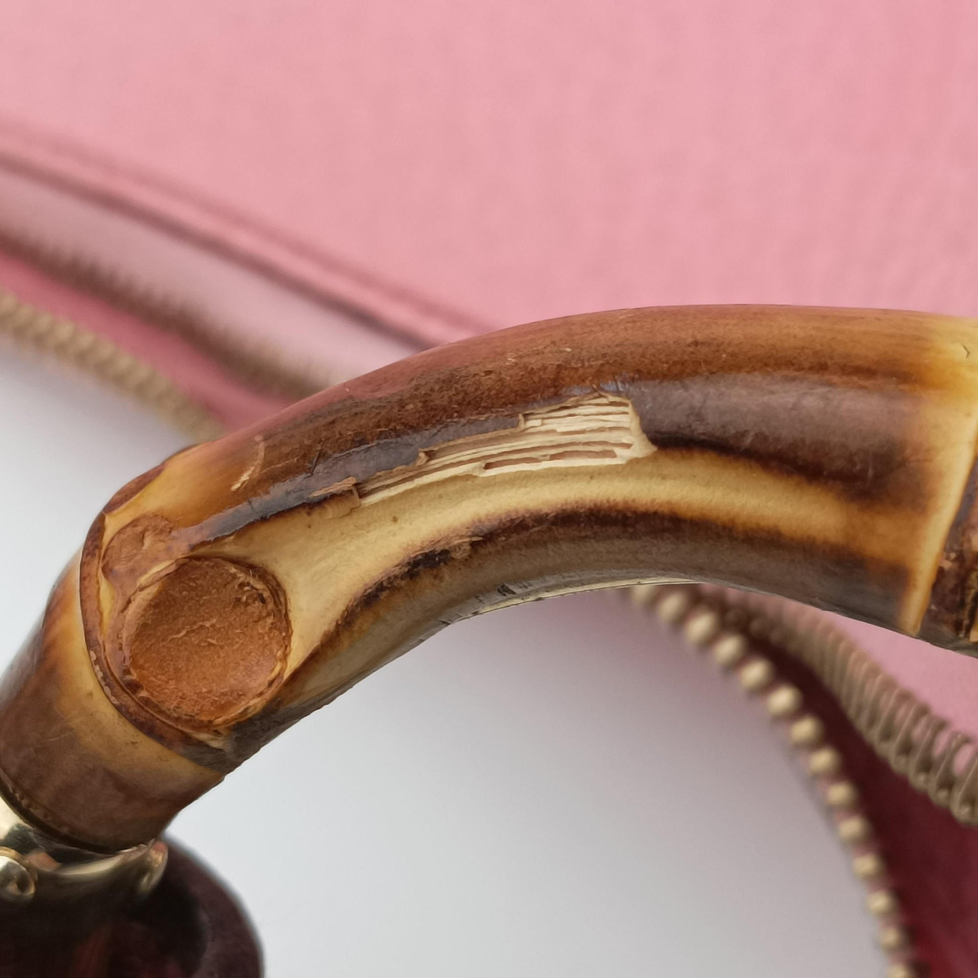 Pre-owned Gucci Bamboo Ring Hobo Pink Leather 137577 shoulderbag | stylenewstar