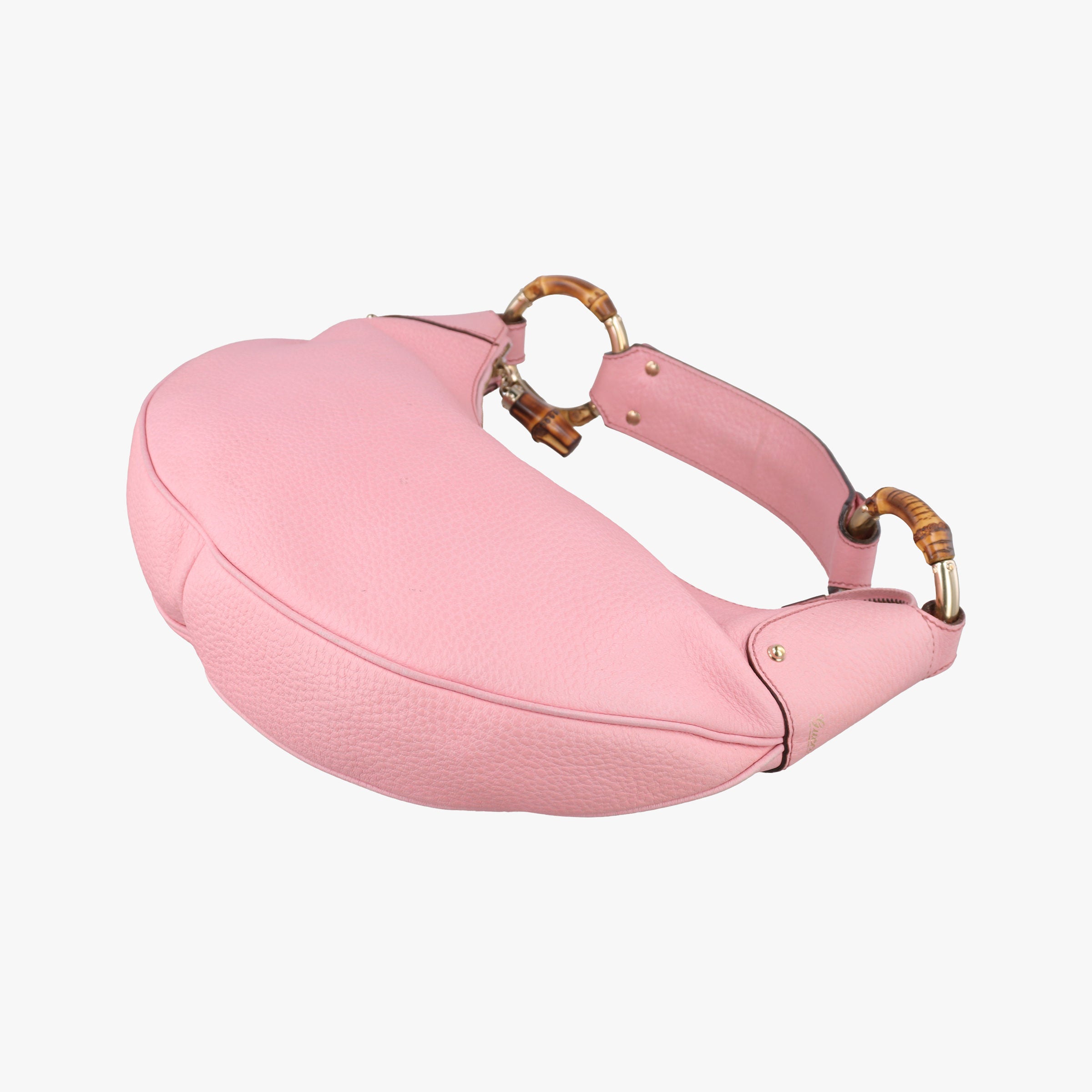 Pre-owned Gucci Bamboo Ring Hobo Pink Leather 137577 shoulderbag | stylenewstar