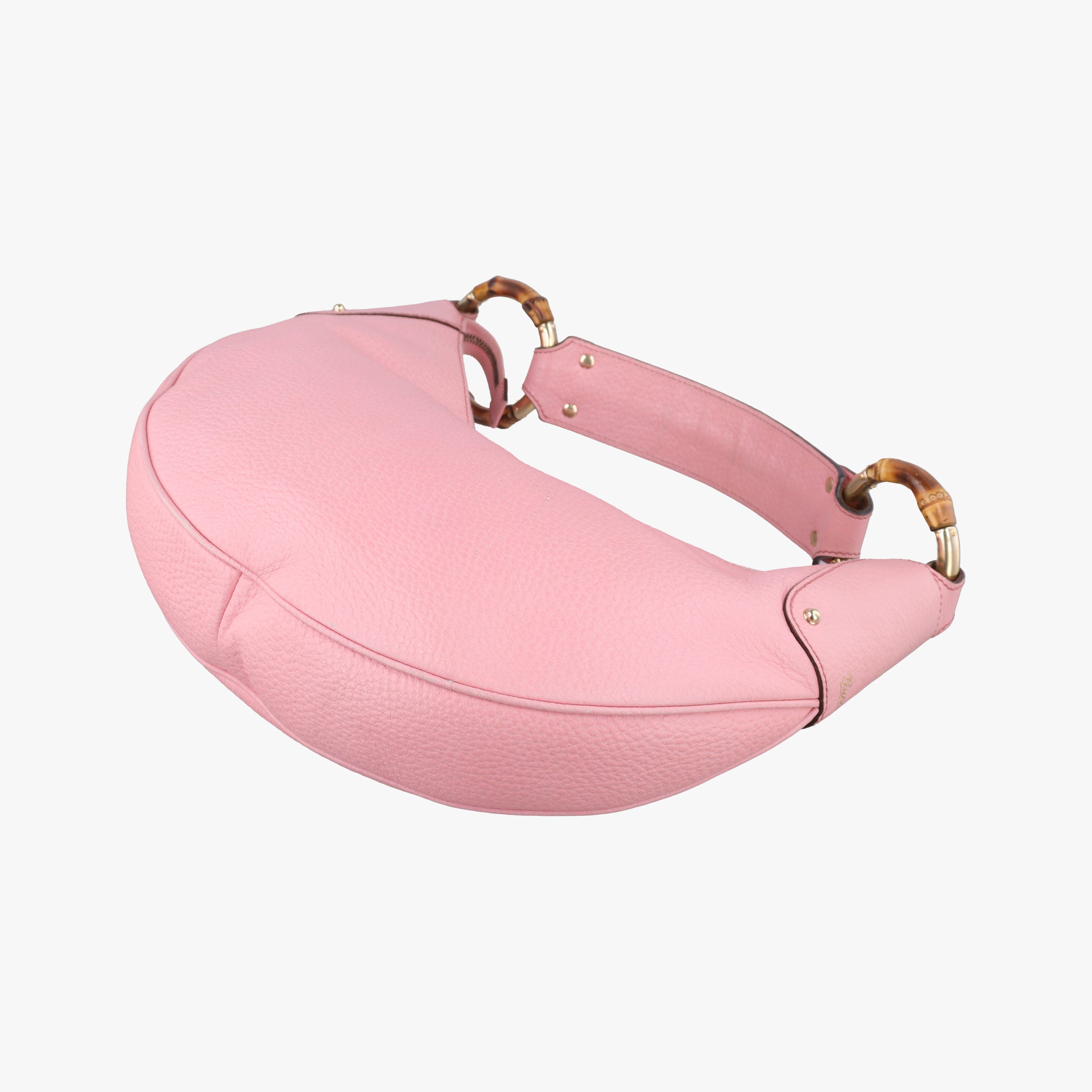 Pre-owned Gucci Bamboo Ring Hobo Pink Leather 137577 shoulderbag | stylenewstar