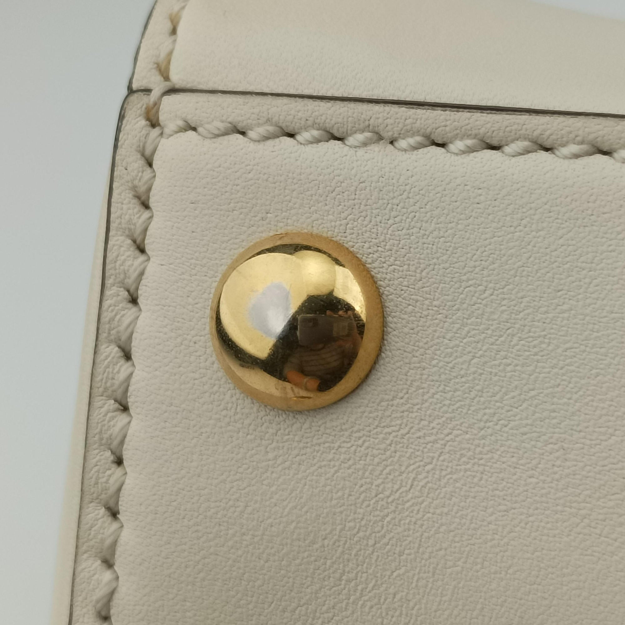 Pre-owned Gucci Sylvie White x Black x Red x Navy Leather 460381 shoulderbag | stylenewstar