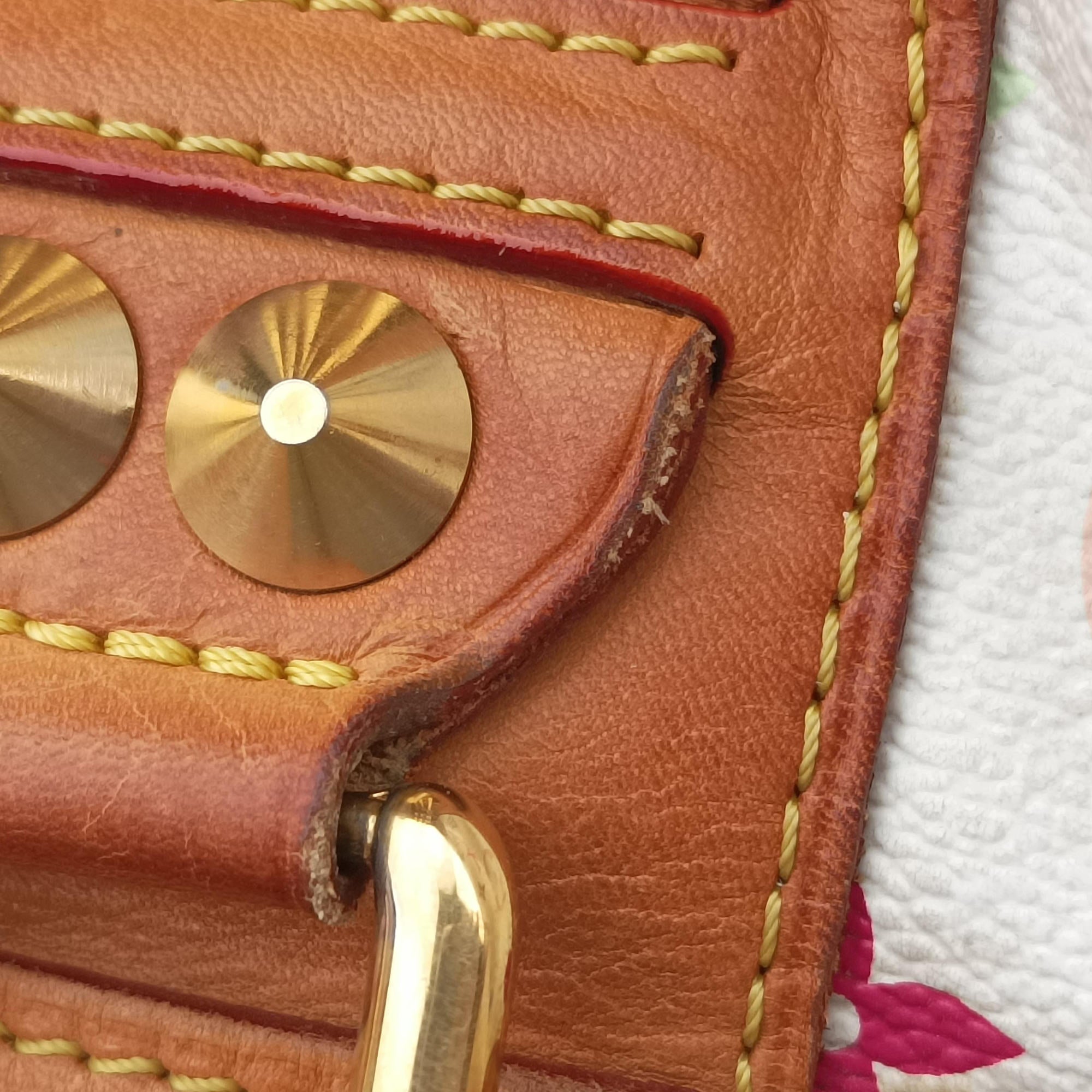 Pre-owned Louis Vuitton COURTNEY MM white Monogram Multicolor M45641 handbag | stylenewstar