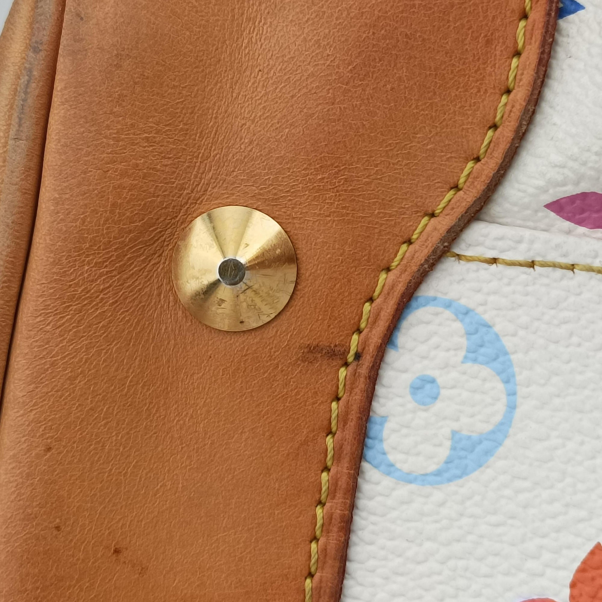 Pre-owned Louis Vuitton COURTNEY MM white Monogram Multicolor M45641 handbag | stylenewstar