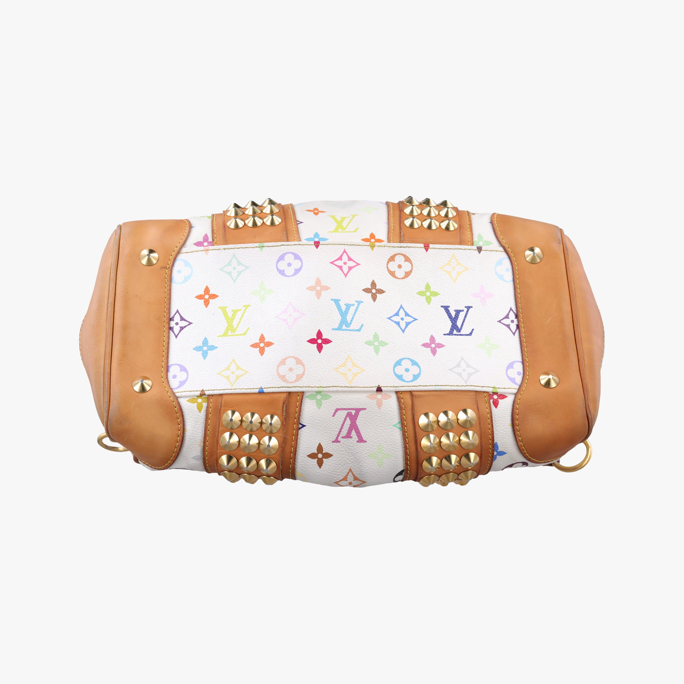 Pre-owned Louis Vuitton COURTNEY MM white Monogram Multicolor M45641 handbag | stylenewstar