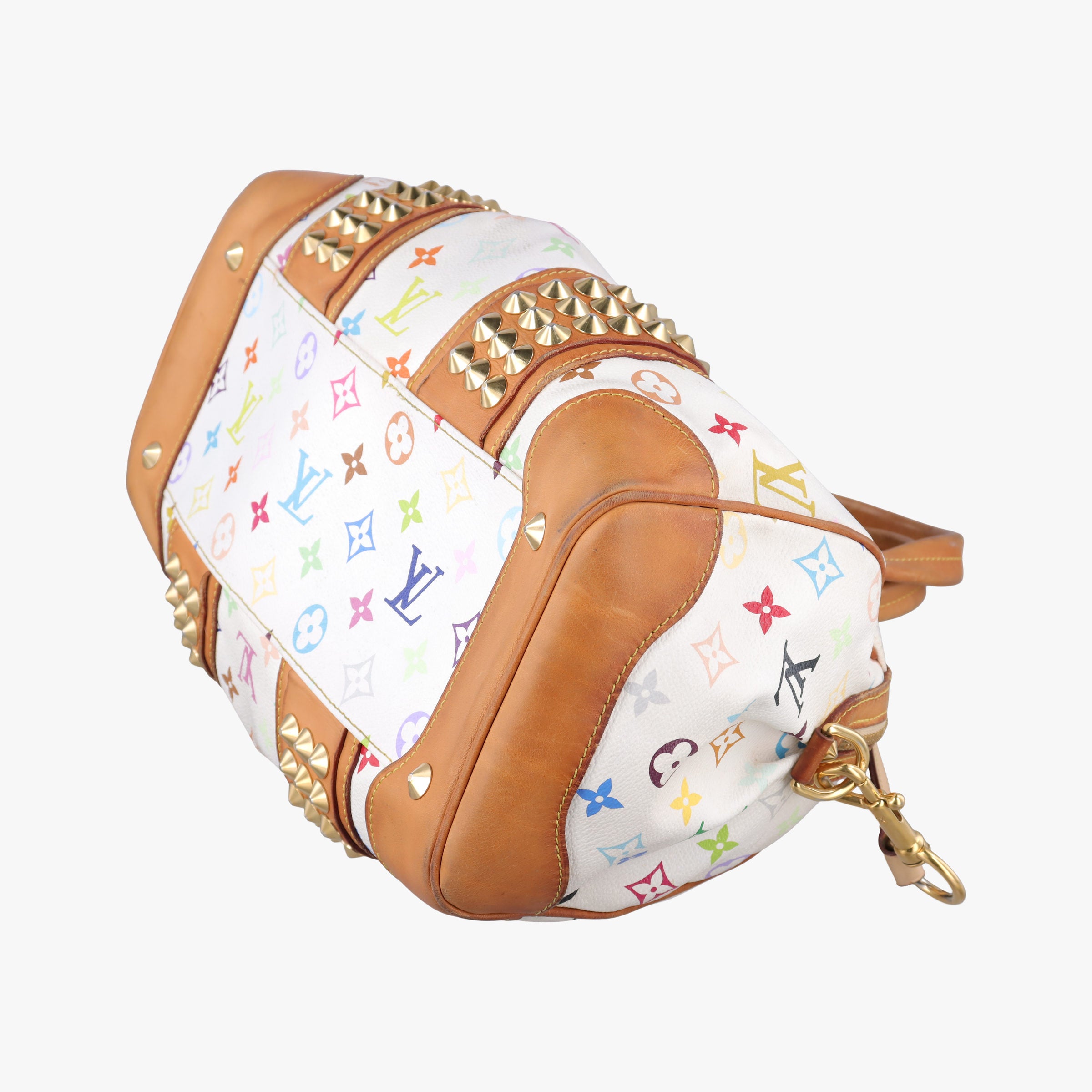 Pre-owned Louis Vuitton COURTNEY MM white Monogram Multicolor M45641 handbag | stylenewstar