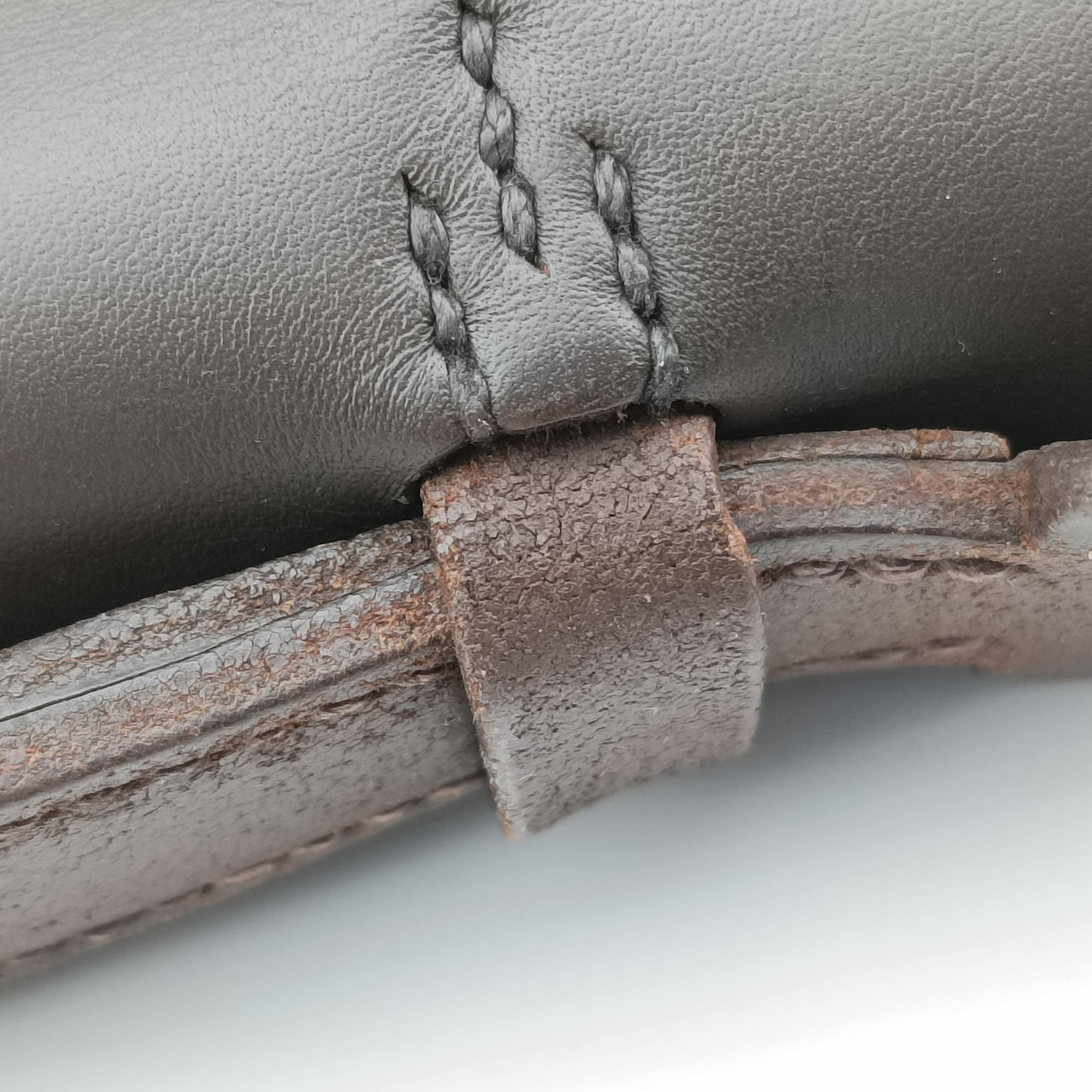 Pre-owned Hermes Etriviere II Meeting 38 Briefcase Ebene Sombrero Leather  handbag | stylenewstar