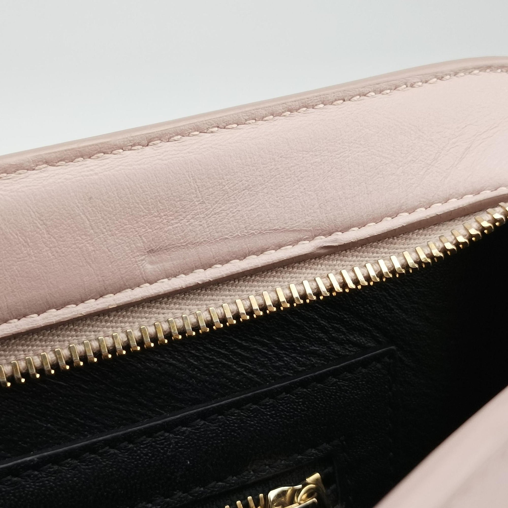 Pre-owned Yves Saint Laurent baby cabas Pink Leather 472469 shoulderbag | stylenewstar
