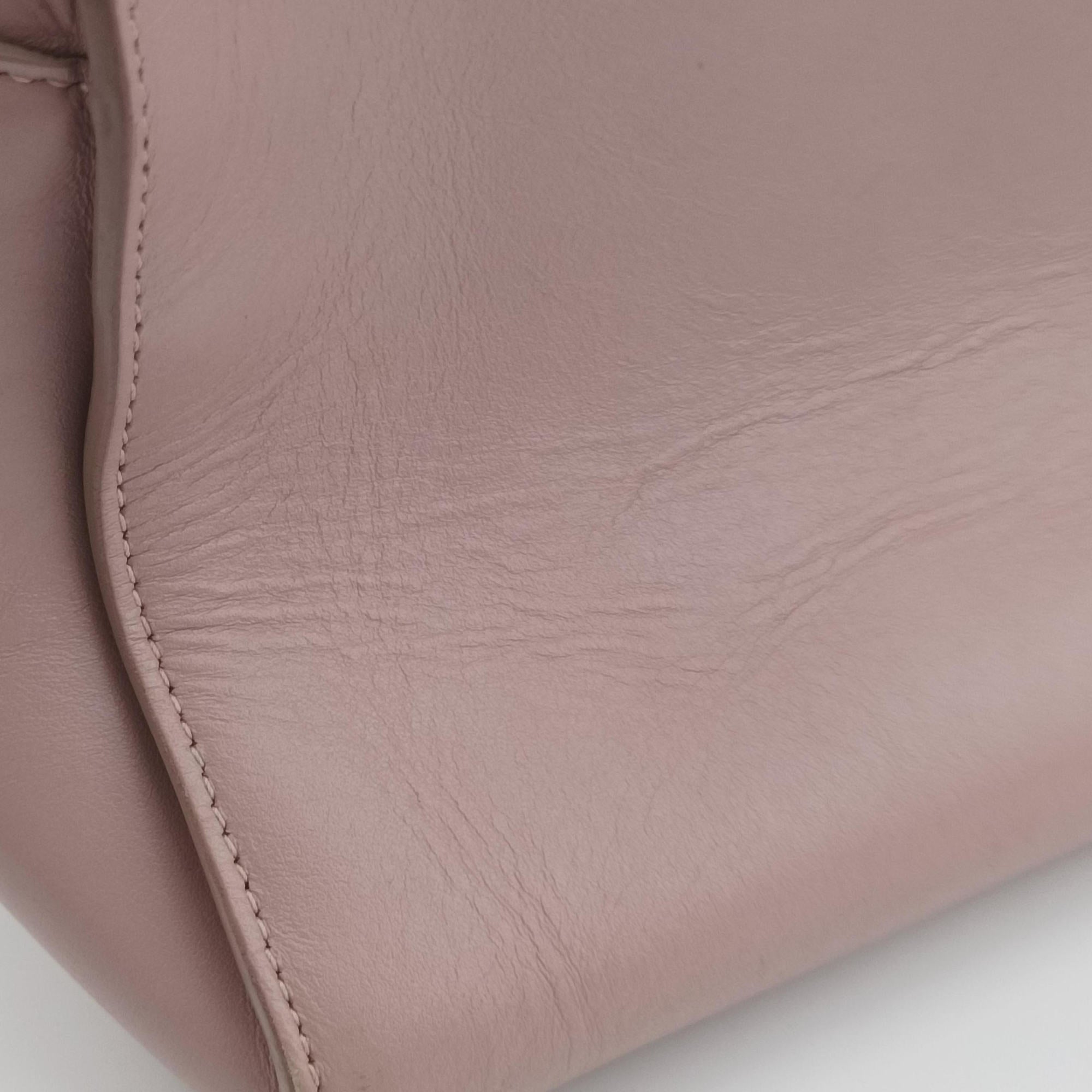 Pre-owned Yves Saint Laurent baby cabas Pink Leather 472469 shoulderbag | stylenewstar