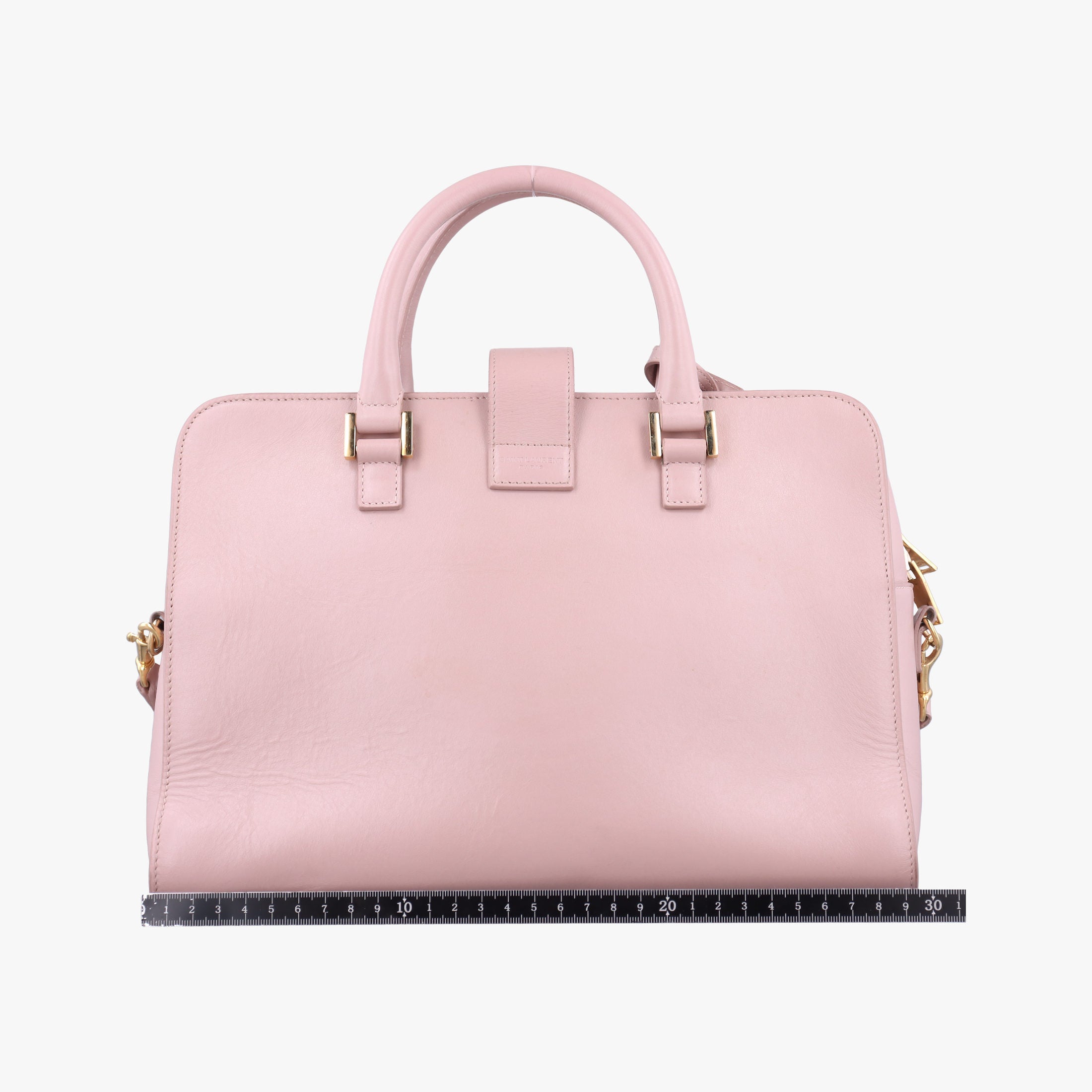Pre-owned Yves Saint Laurent baby cabas Pink Leather 472469 shoulderbag | stylenewstar