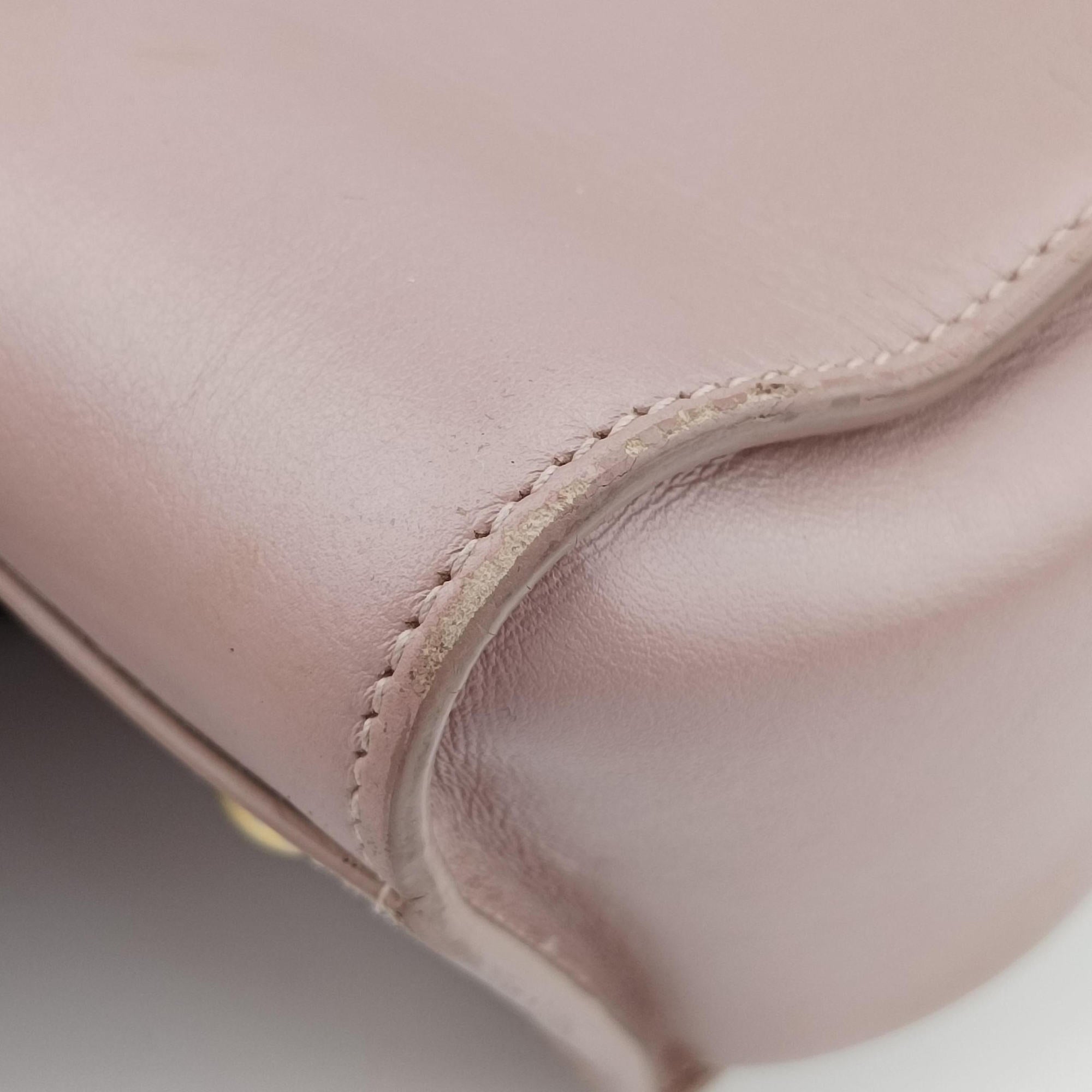 Pre-owned Yves Saint Laurent baby cabas Pink Leather 472469 shoulderbag | stylenewstar