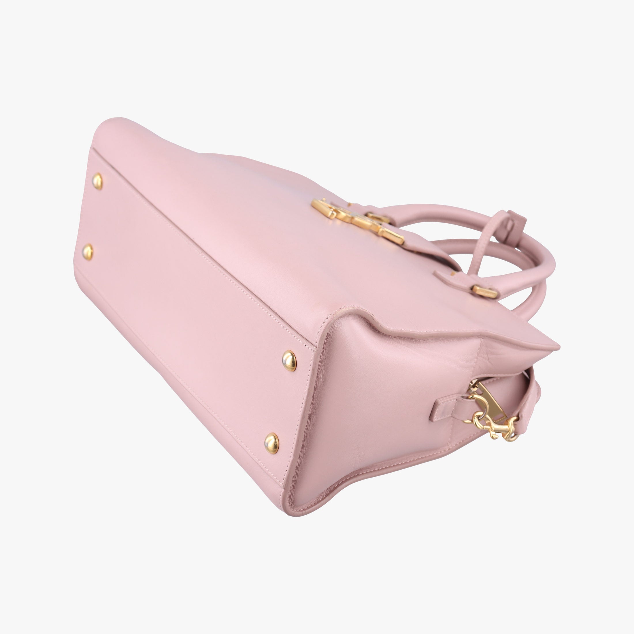 Pre-owned Yves Saint Laurent baby cabas Pink Leather 472469 shoulderbag | stylenewstar