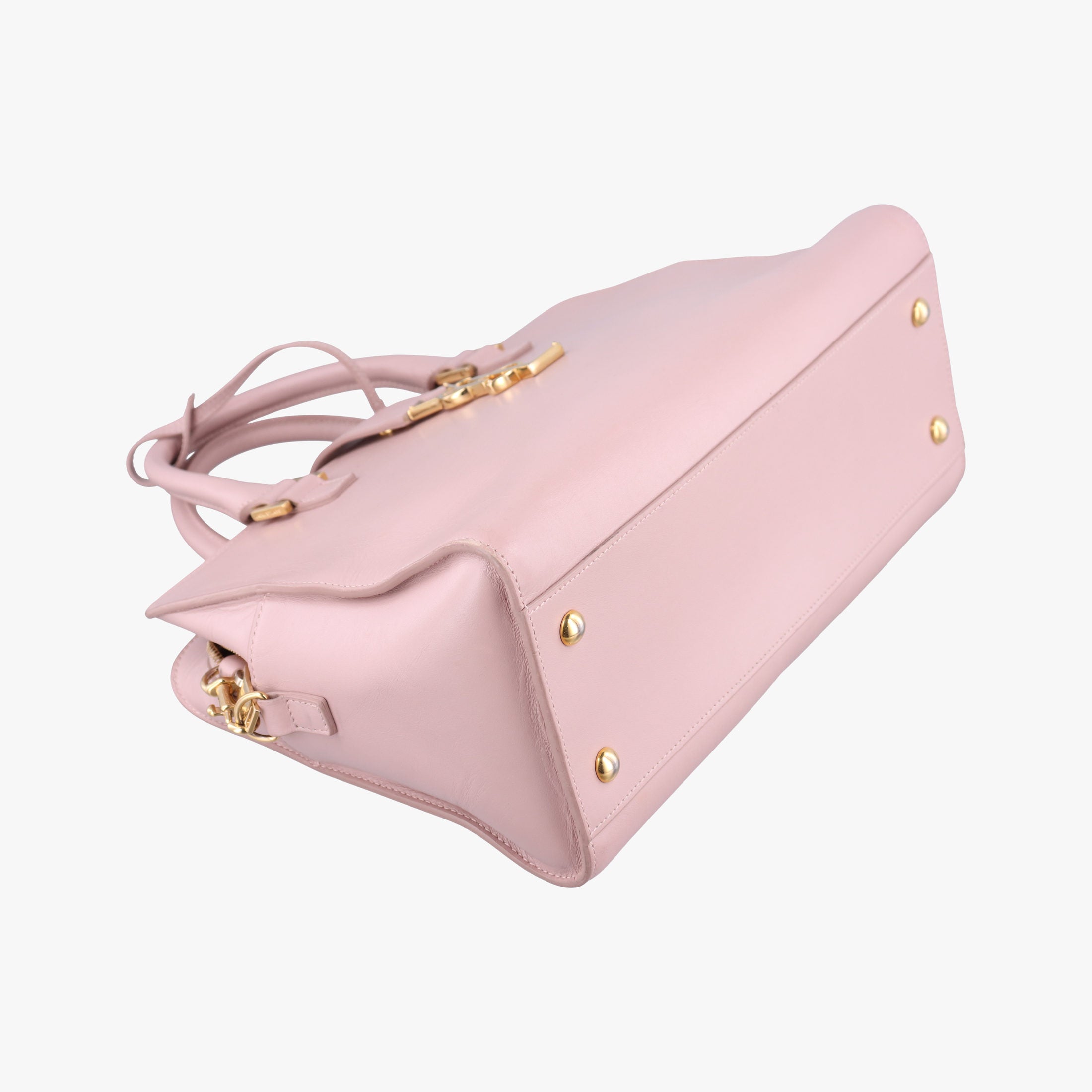 Pre-owned Yves Saint Laurent baby cabas Pink Leather 472469 shoulderbag | stylenewstar