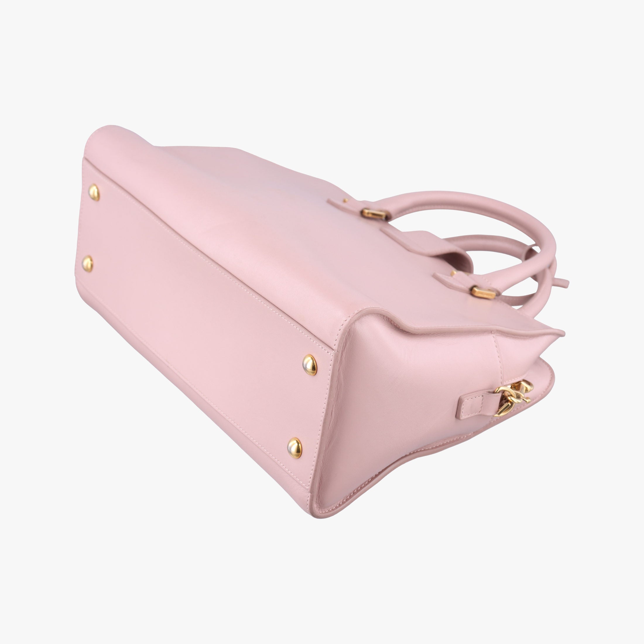 Pre-owned Yves Saint Laurent baby cabas Pink Leather 472469 shoulderbag | stylenewstar