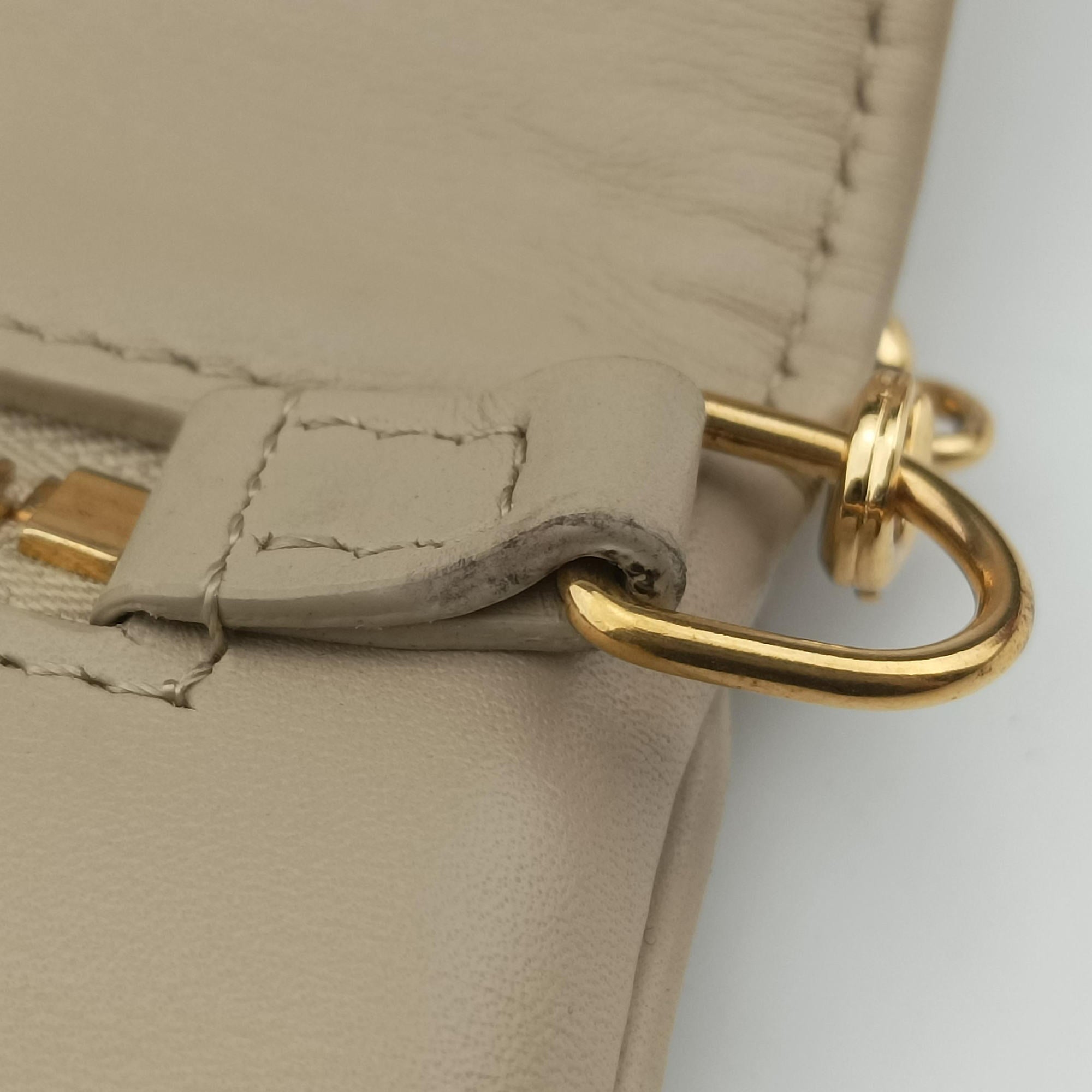 Vintage Christian Dior Diordouble Beige Leather  shoulderbag | stylenewstar