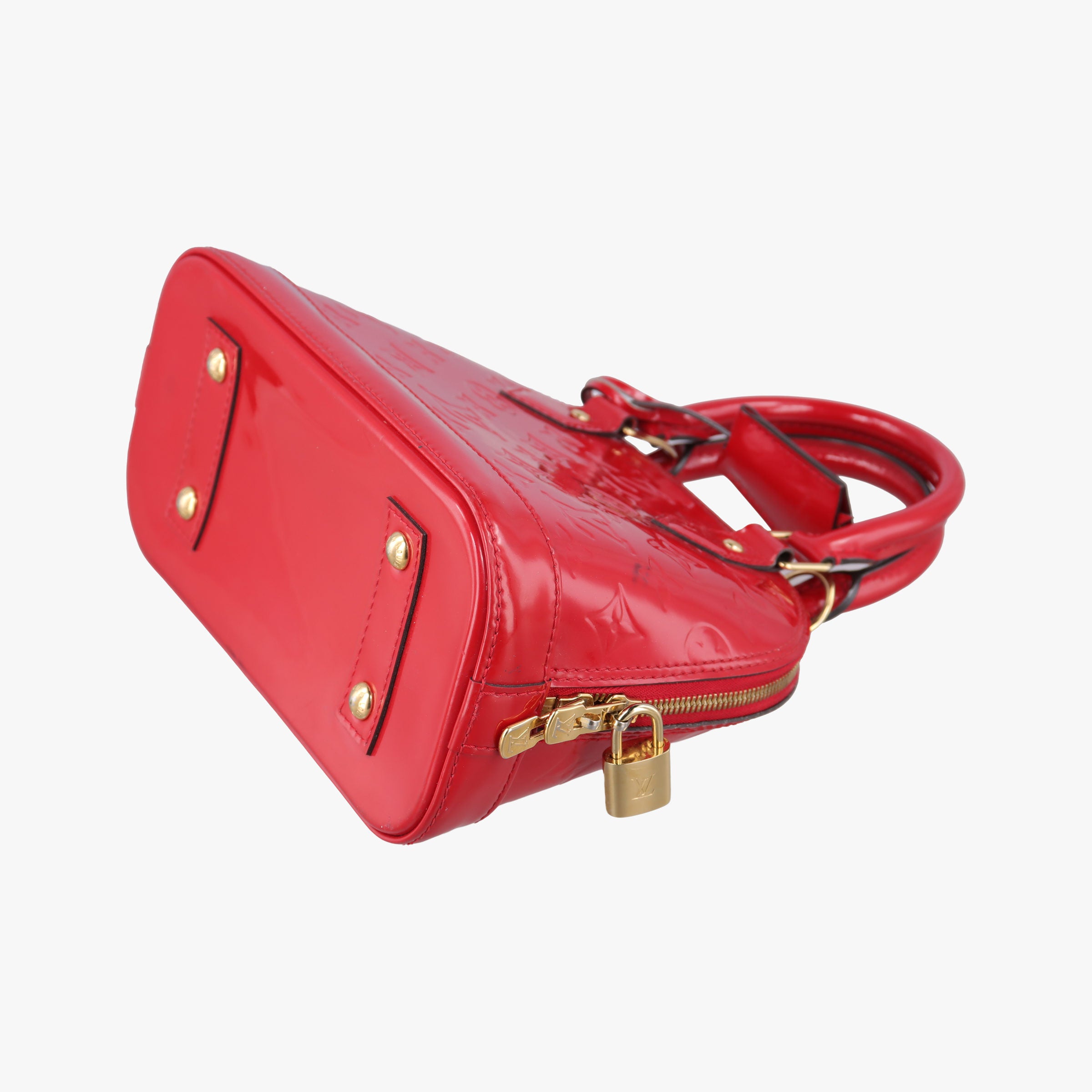 Pre-owned Louis Vuitton Alma BB CERISE Vernis M90174 shoulderbag | stylenewstar
