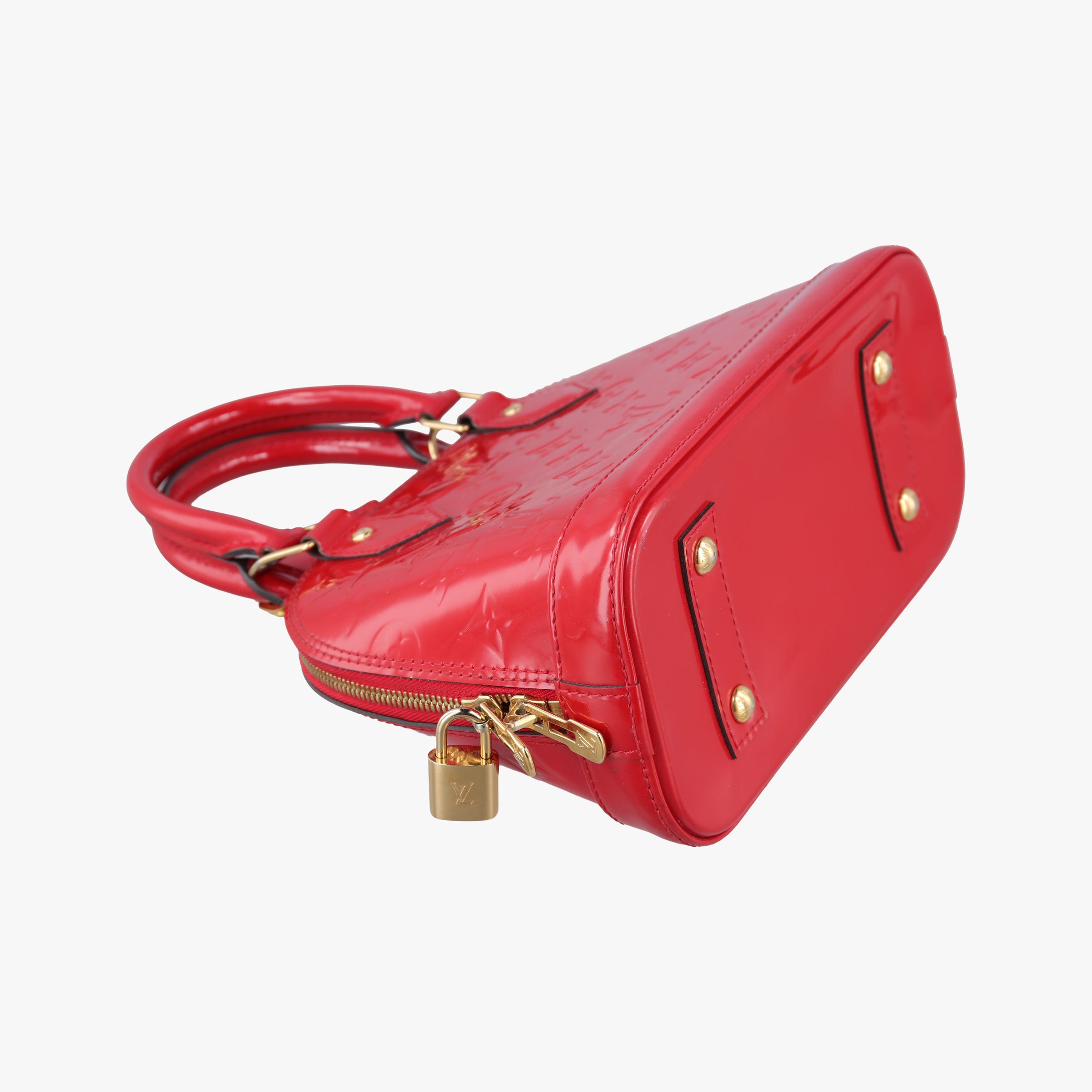 Pre-owned Louis Vuitton Alma BB CERISE Vernis M90174 shoulderbag | stylenewstar