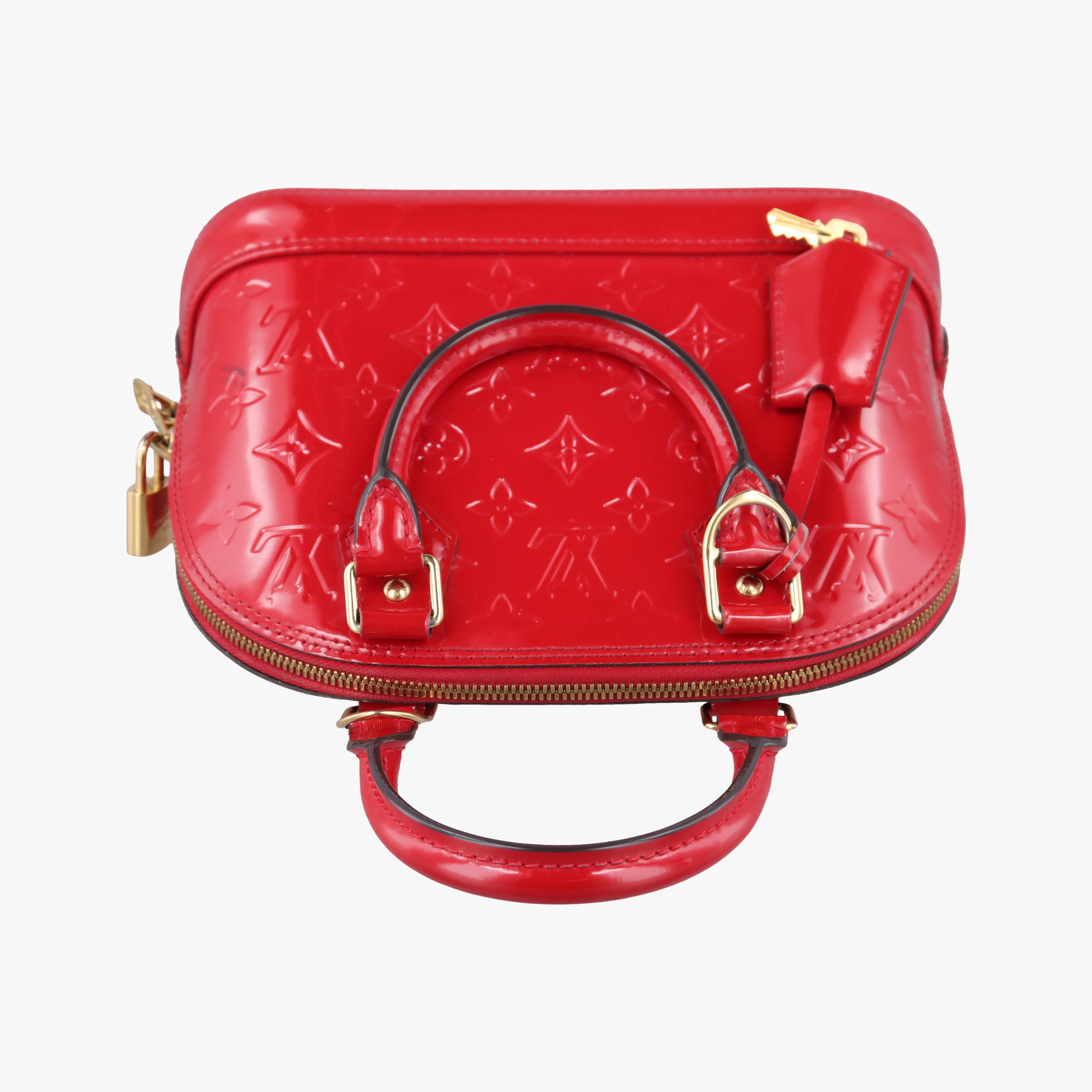 Pre-owned Louis Vuitton Alma BB CERISE Vernis M90174 shoulderbag | stylenewstar
