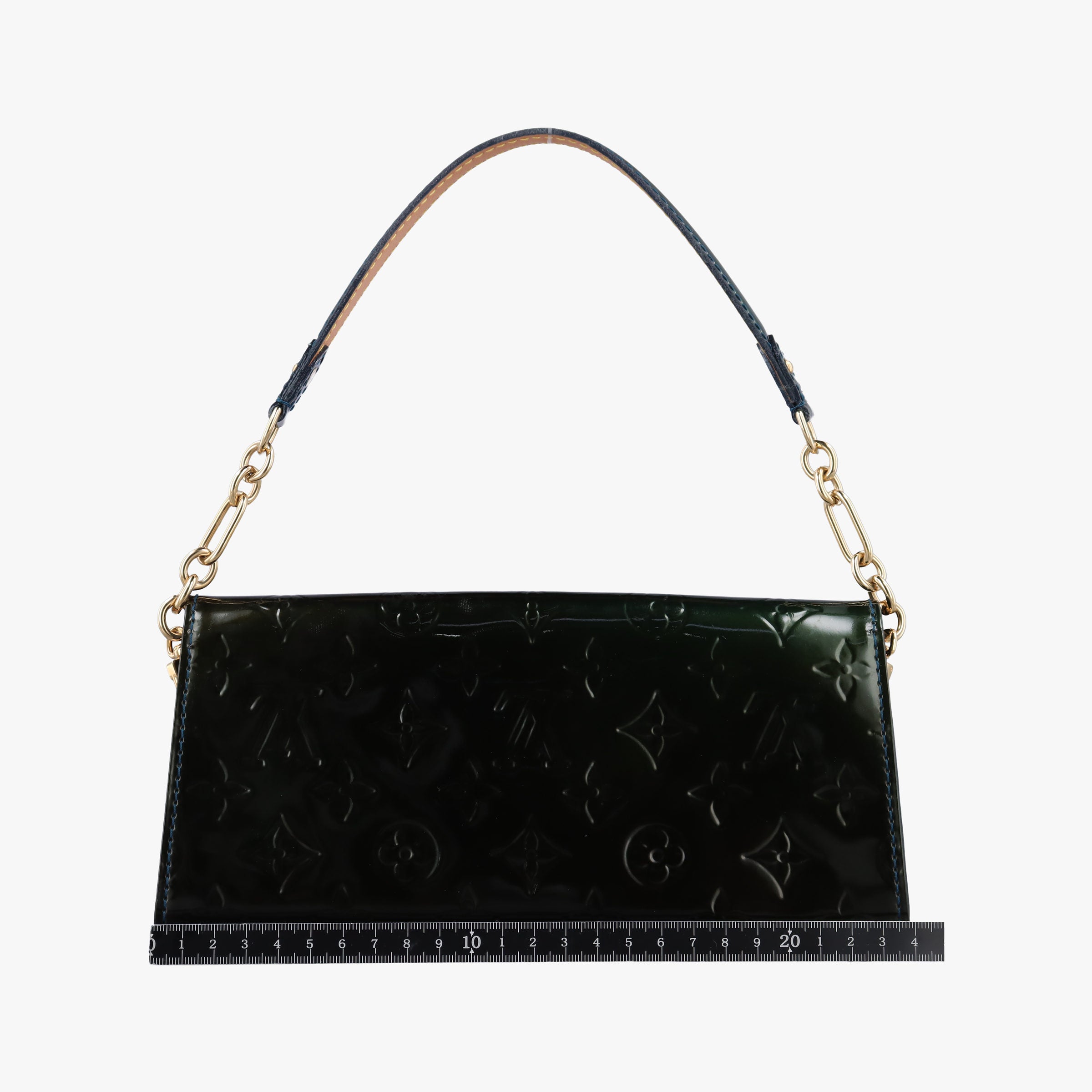 Pre-owned Louis Vuitton Sunset Boulevard green Vernis M93542 handbag | stylenewstar