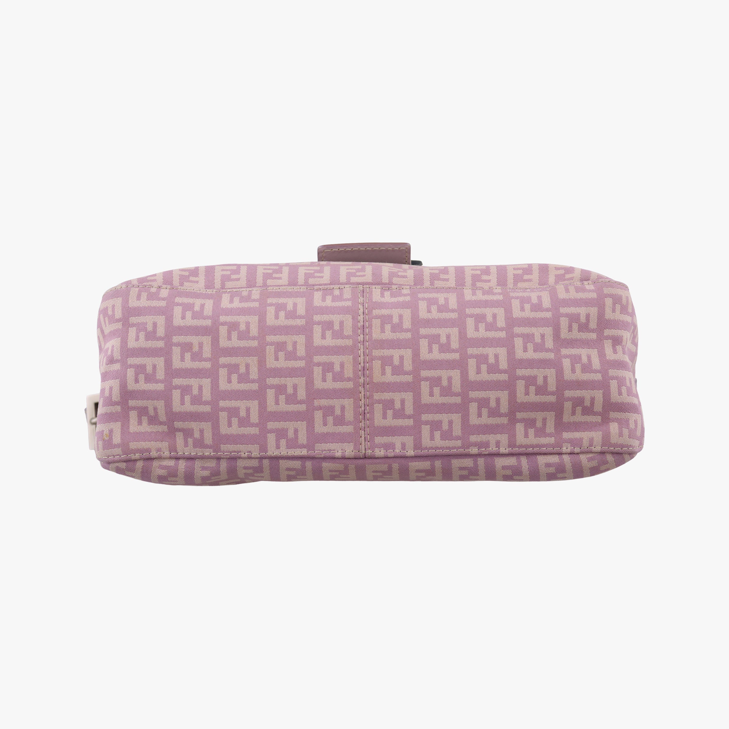 Pre-owned Fendi Zucchino Baguette Pink canvas 8BR003 handbag | stylenewstar