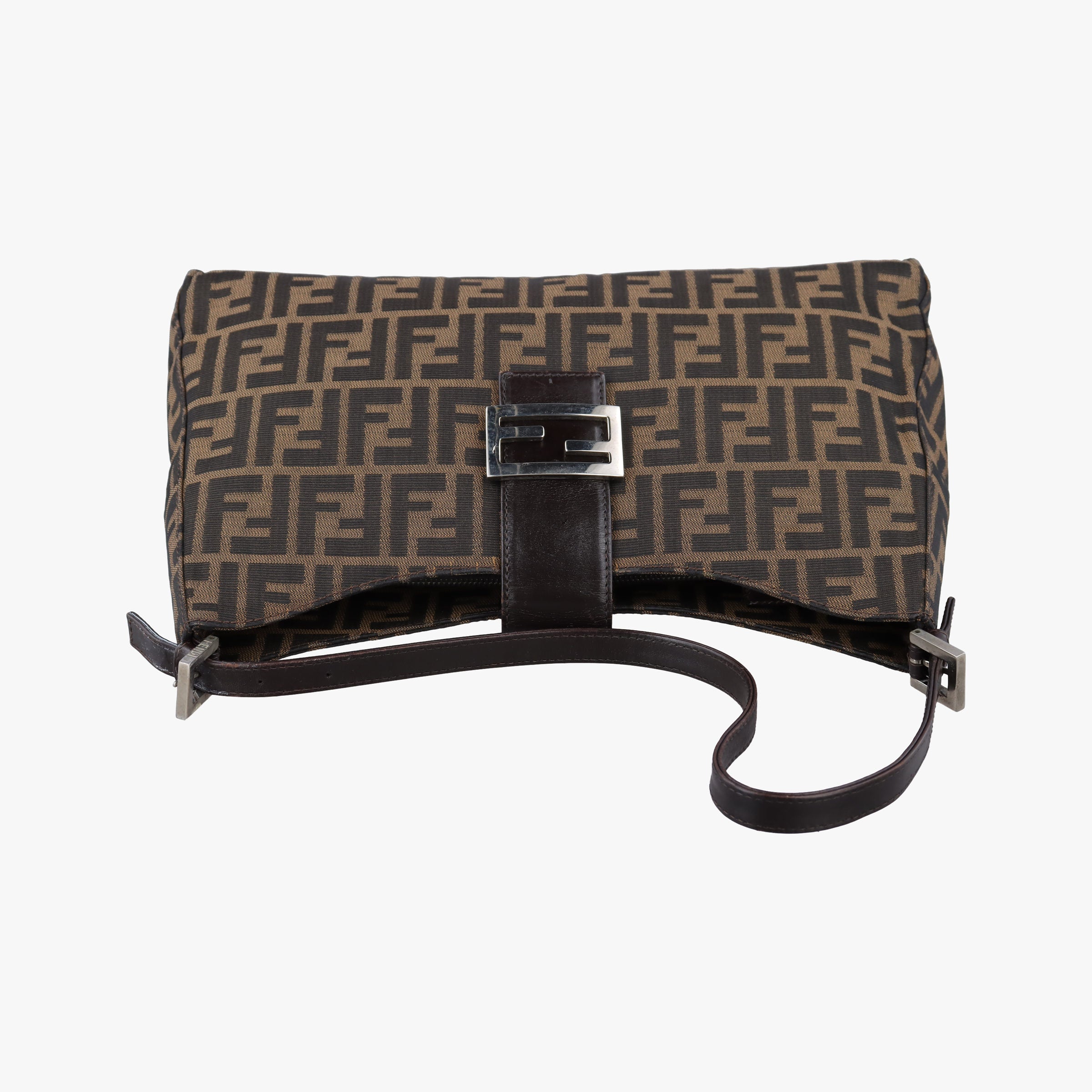Secondhand Fendi Zucca Mamma Baguette Brown canvas×leather 091611 shoulderbag | stylenewstar