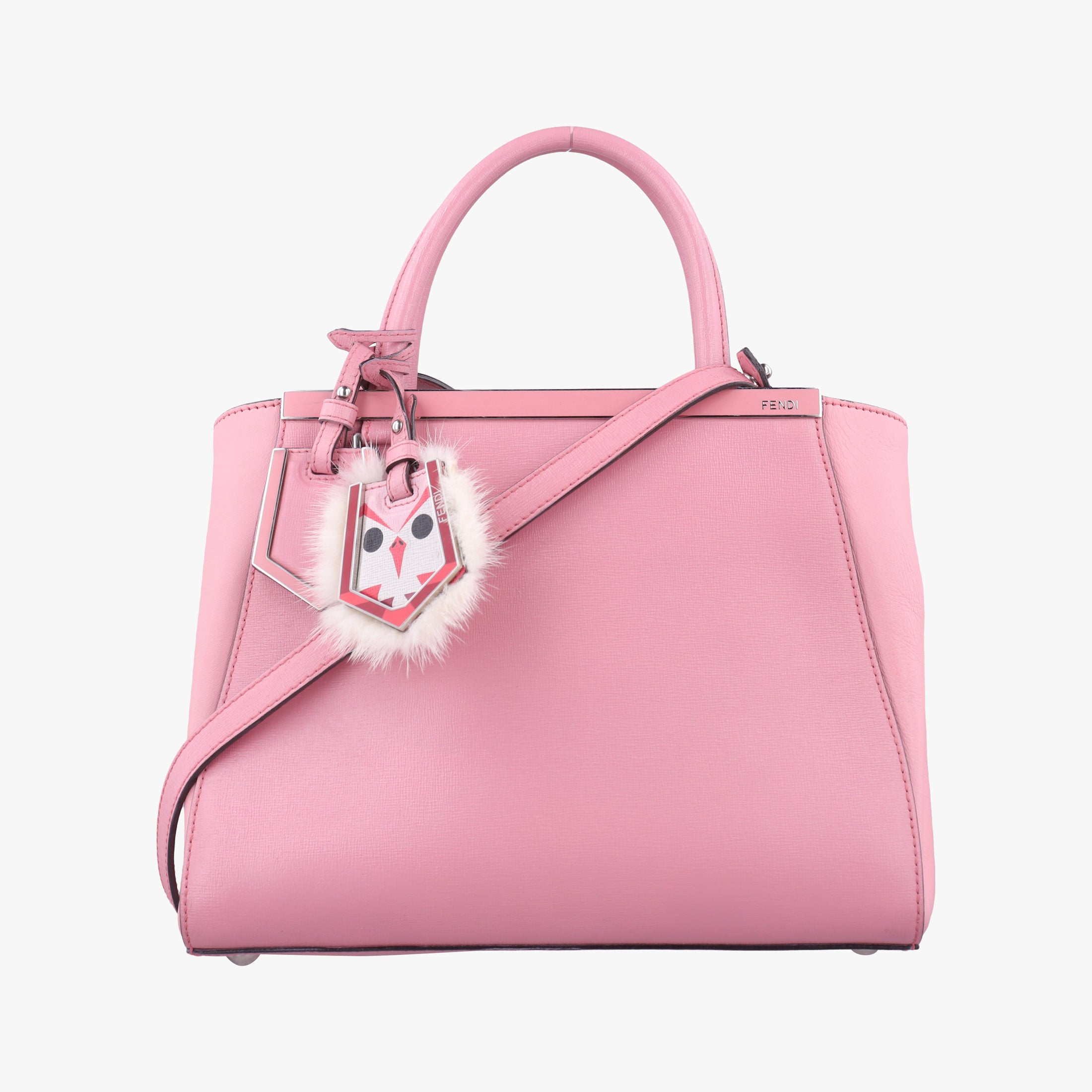 Vintage Fendi Petite 2 JOURS Pink Leather 8BH253 shoulderbag | stylenewstar