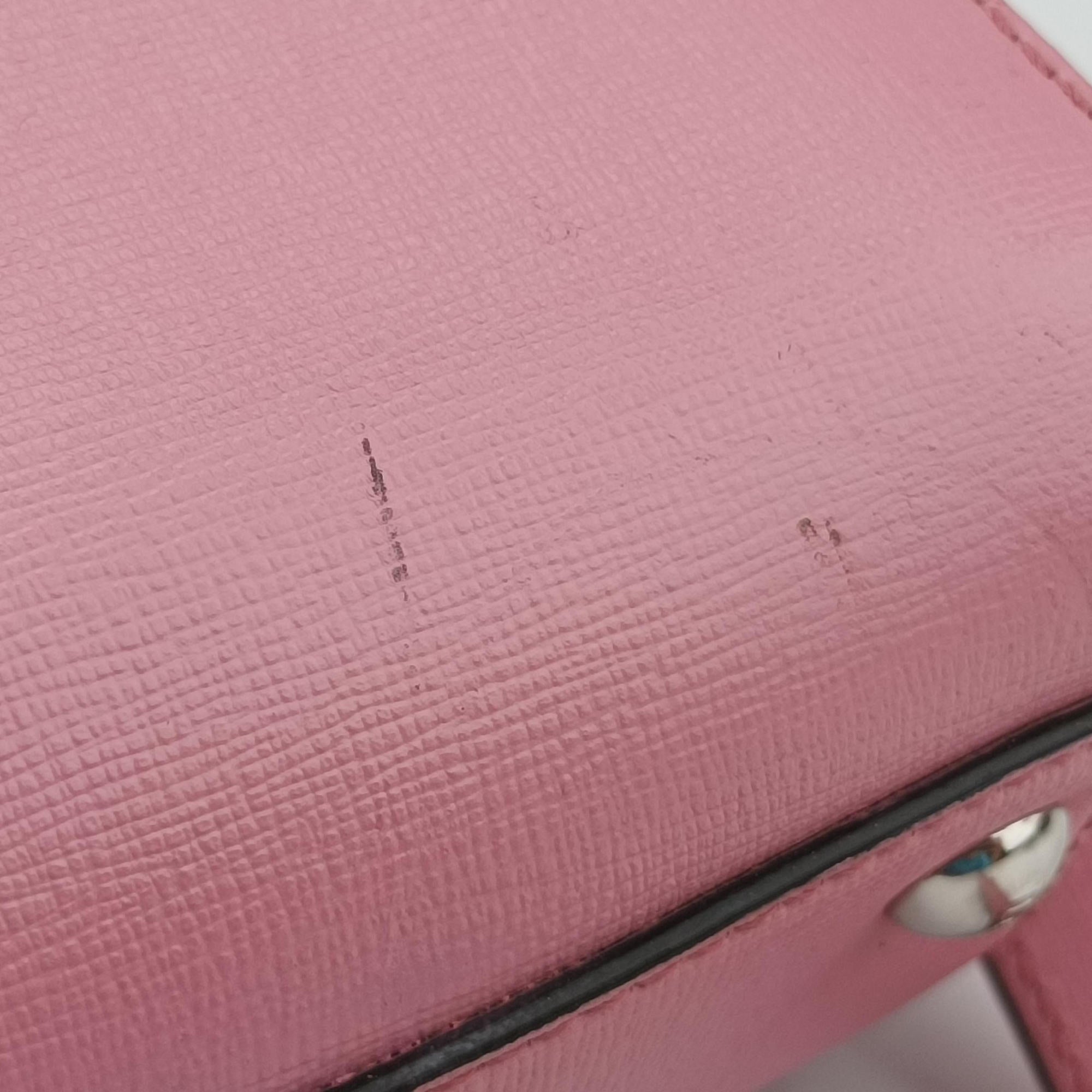 Vintage Fendi Petite 2 JOURS Pink Leather 8BH253 shoulderbag | stylenewstar