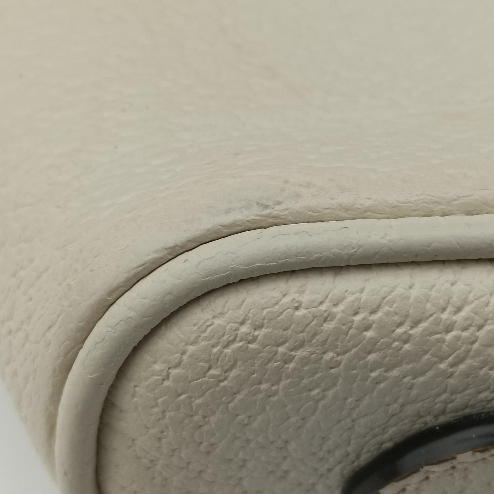 Pre-owned Gucci OPHIDIA White Leather 517350 shoulderbag | stylenewstar