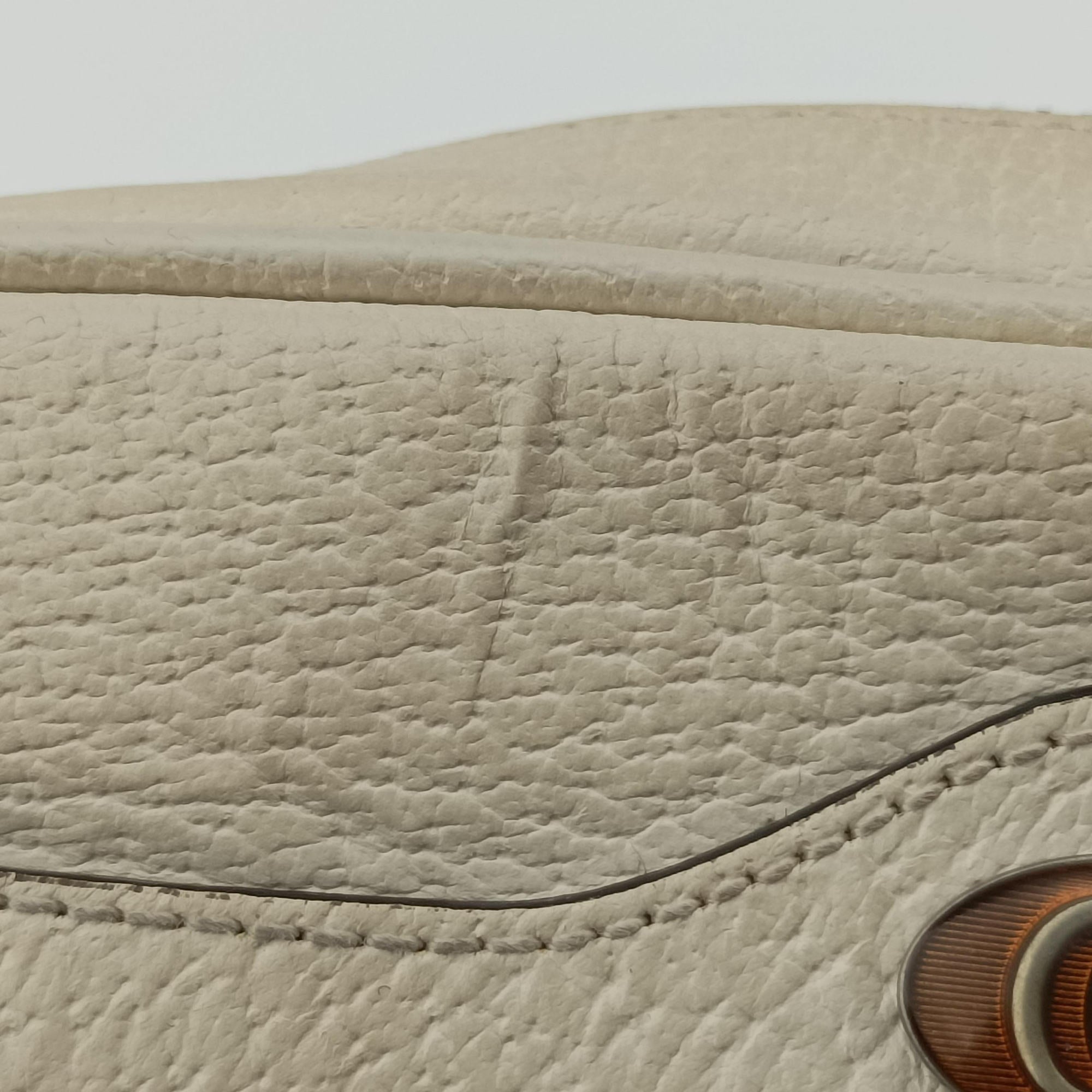 Pre-owned Gucci OPHIDIA White Leather 517350 shoulderbag | stylenewstar