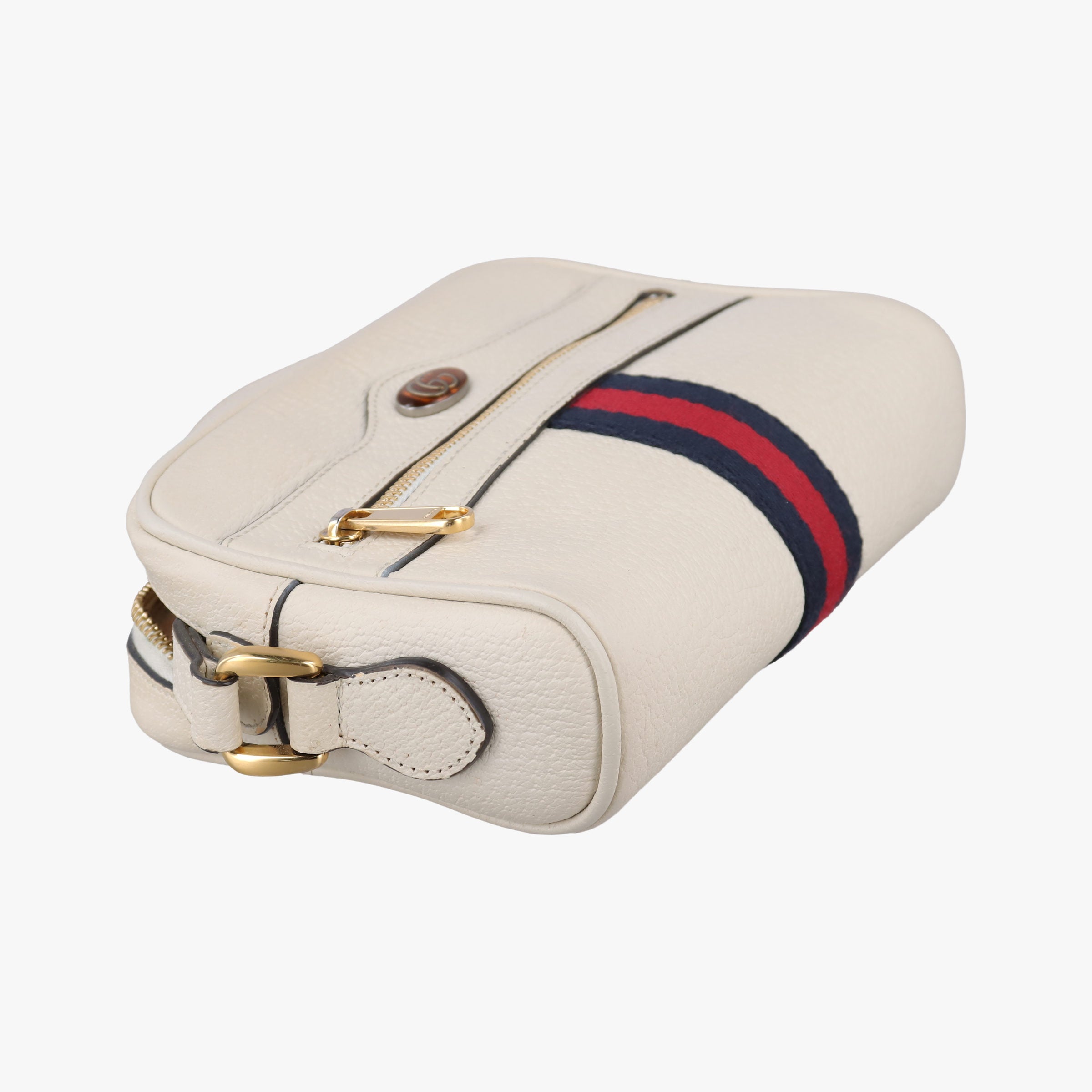 Pre-owned Gucci OPHIDIA White Leather 517350 shoulderbag | stylenewstar