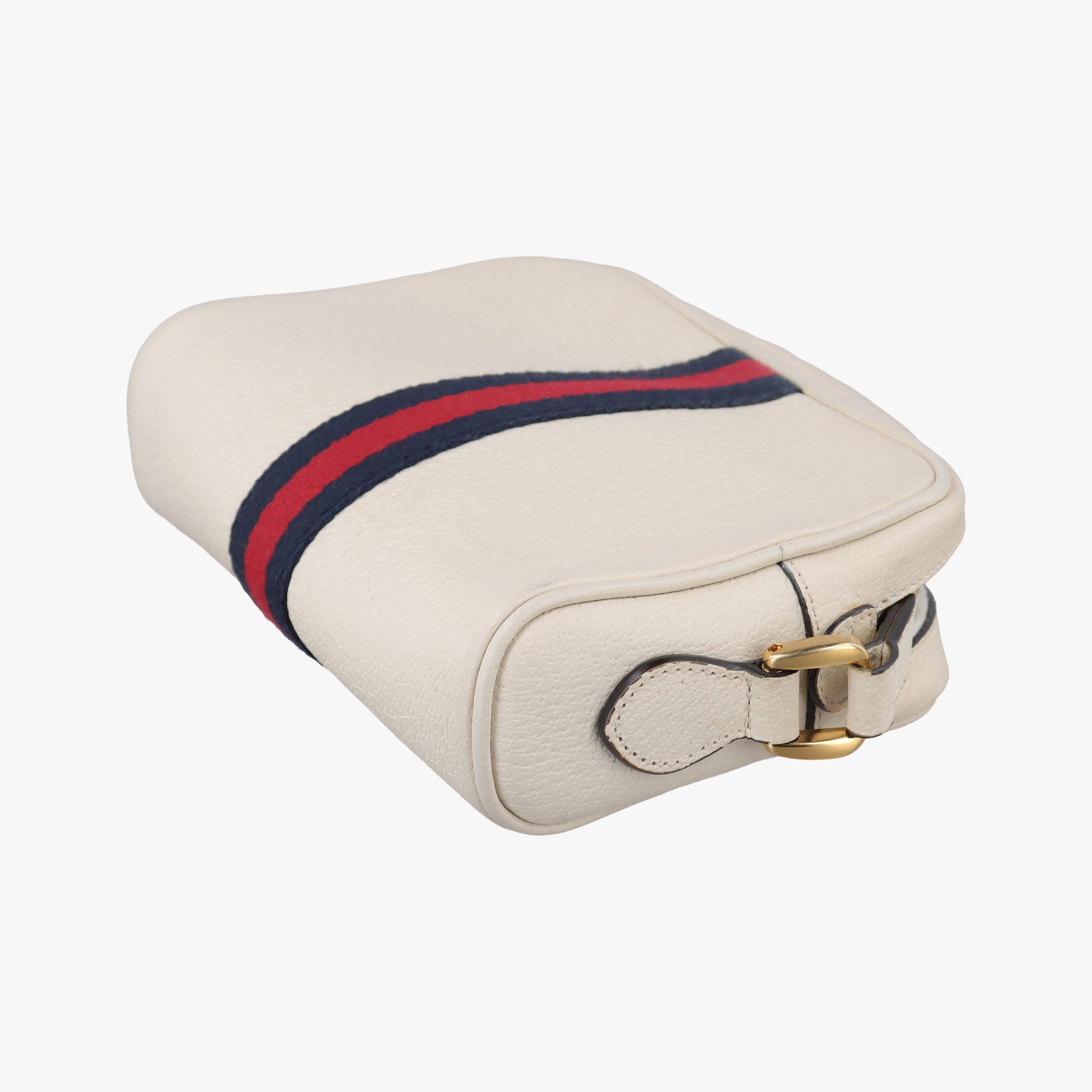 Pre-owned Gucci OPHIDIA White Leather 517350 shoulderbag | stylenewstar