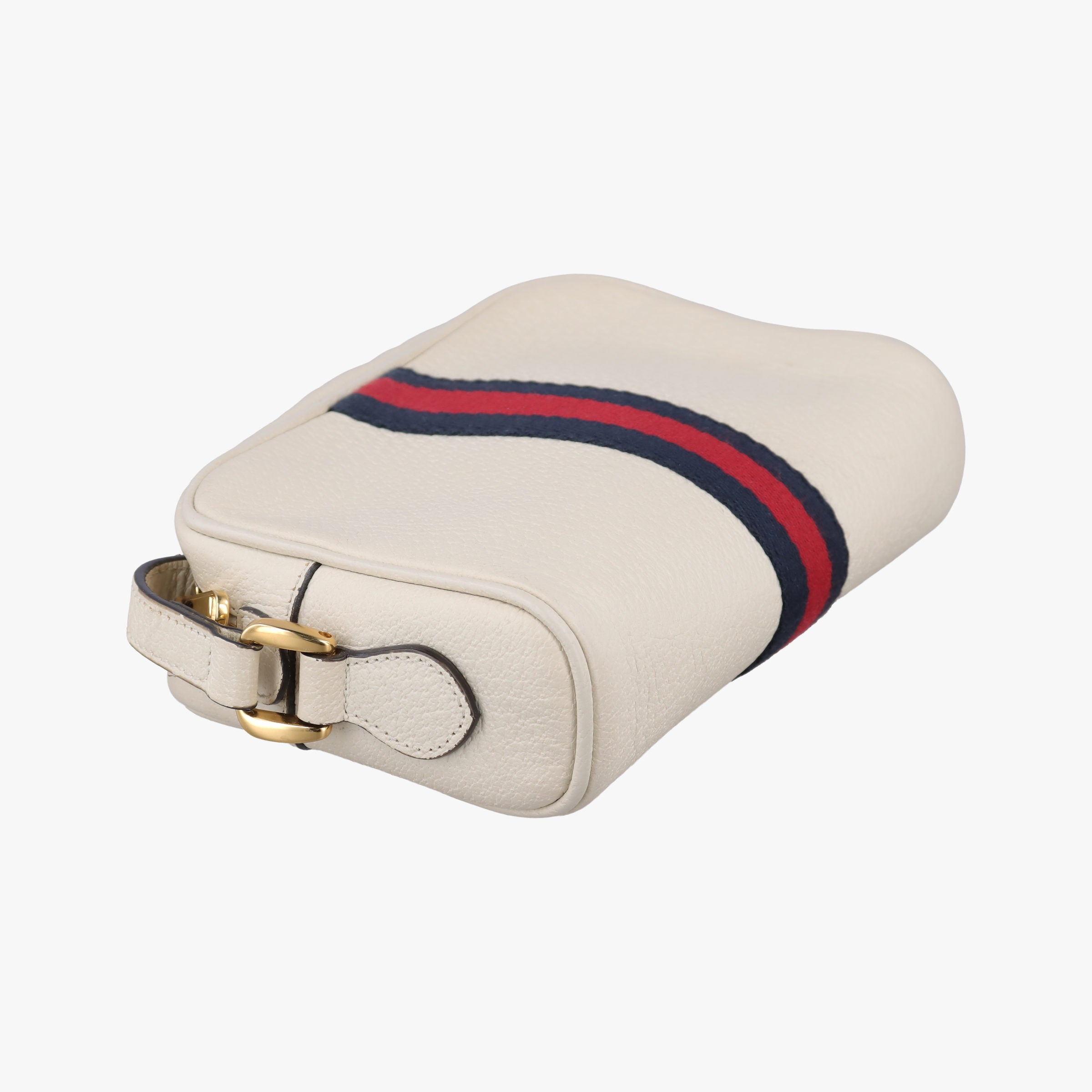 Pre-owned Gucci OPHIDIA White Leather 517350 shoulderbag | stylenewstar