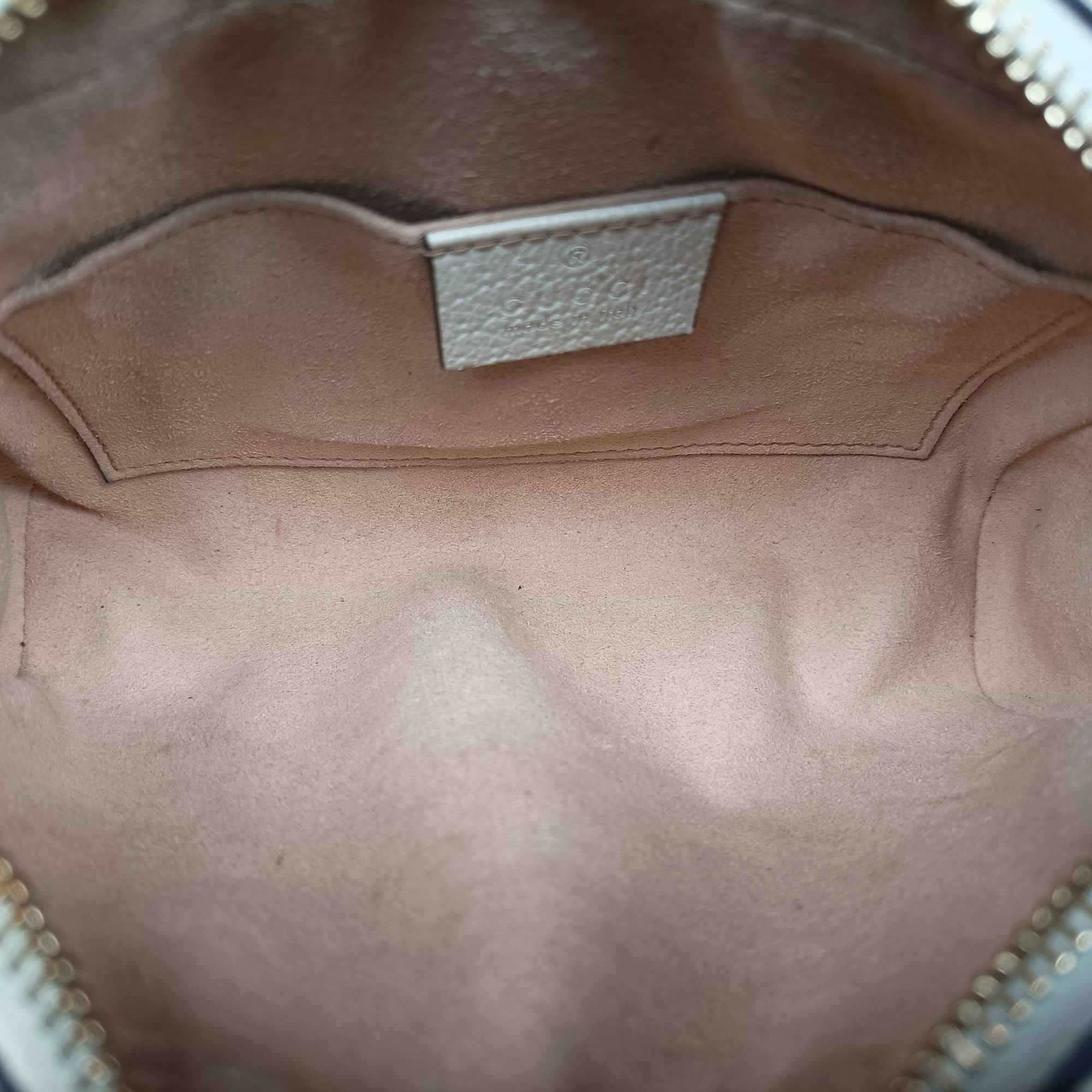 Pre-owned Gucci OPHIDIA White Leather 517350 shoulderbag | stylenewstar