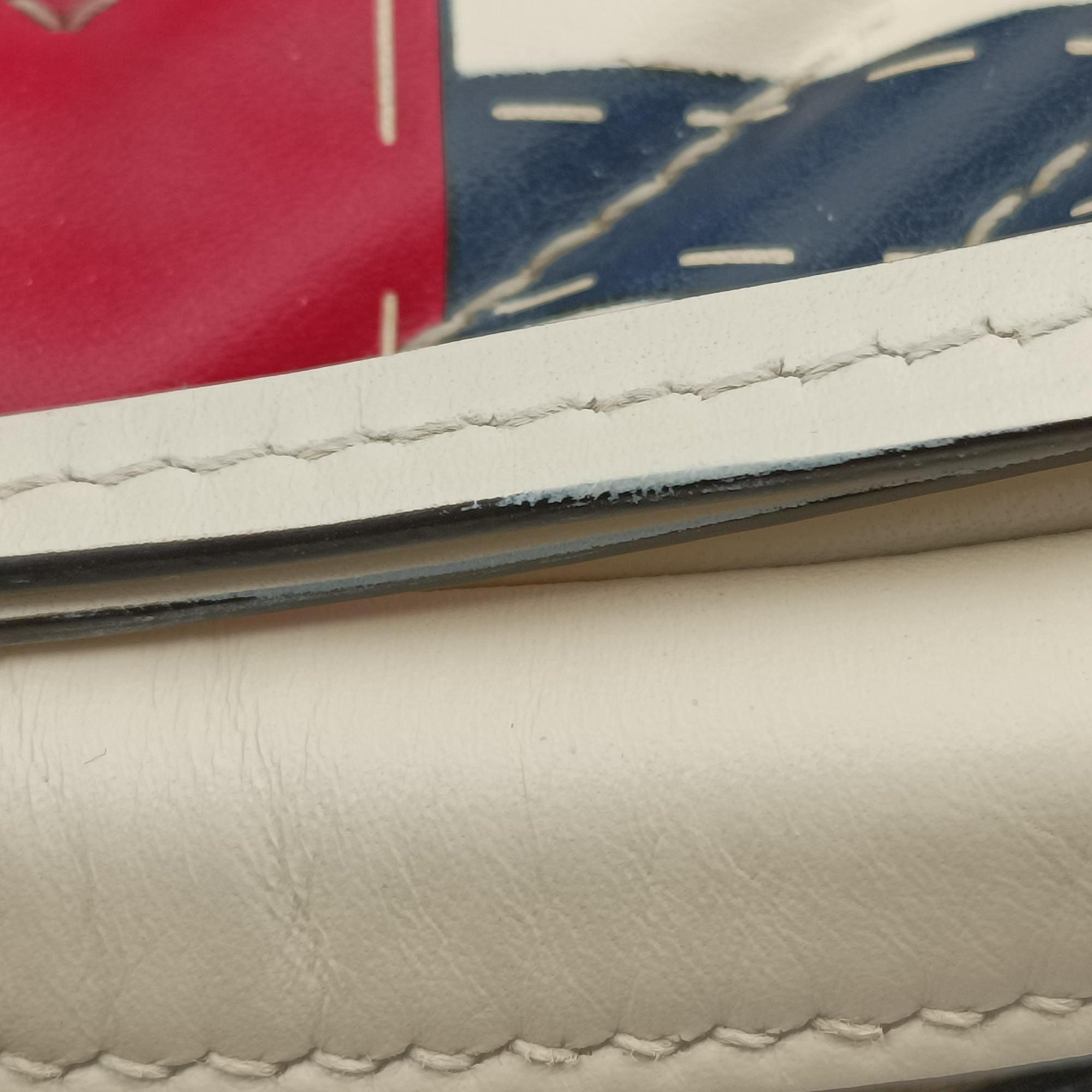 Vintage Gucci GG Marmont White × MultiColor Leather 448065 shoulderbag | stylenewstar