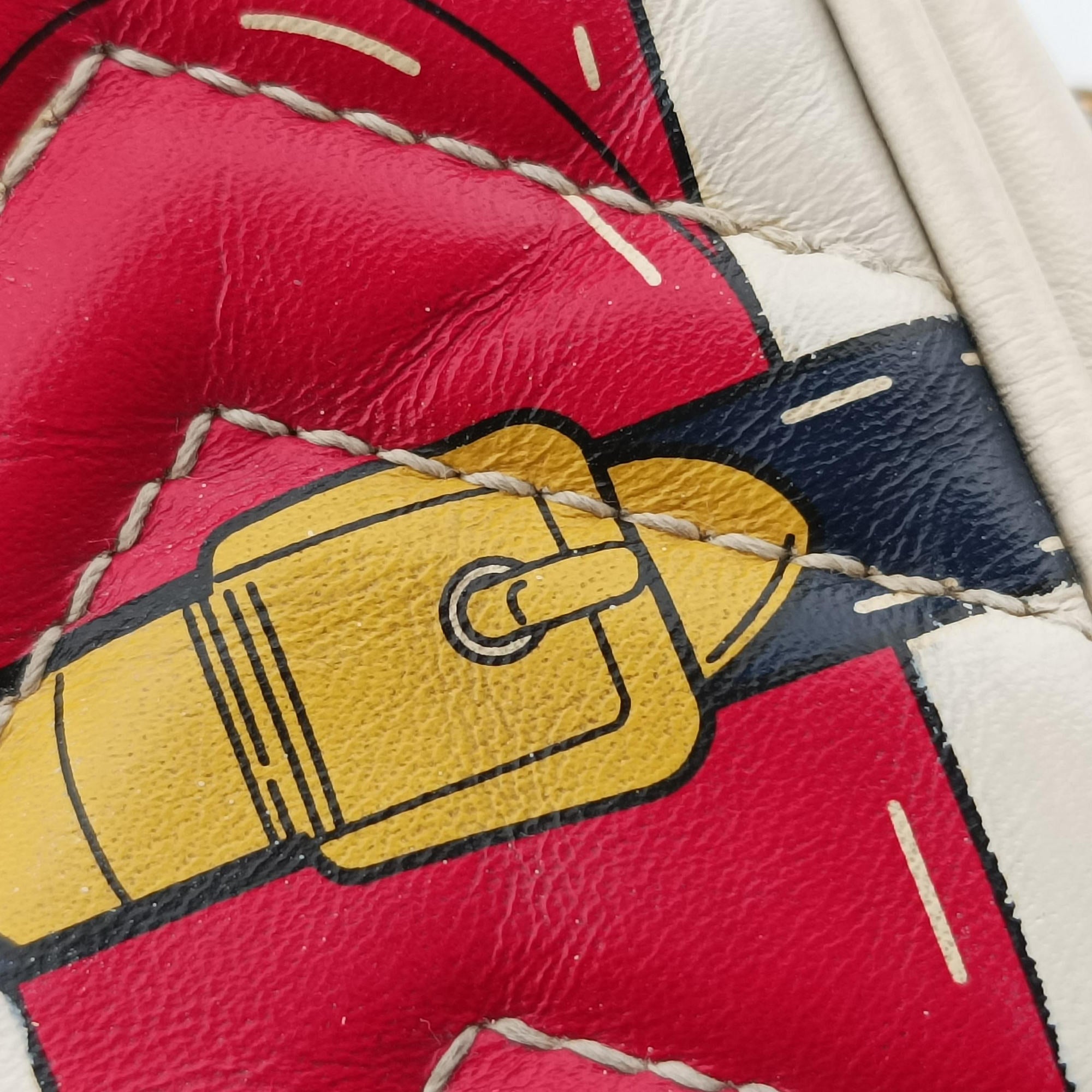 Vintage Gucci GG Marmont White × MultiColor Leather 448065 shoulderbag | stylenewstar
